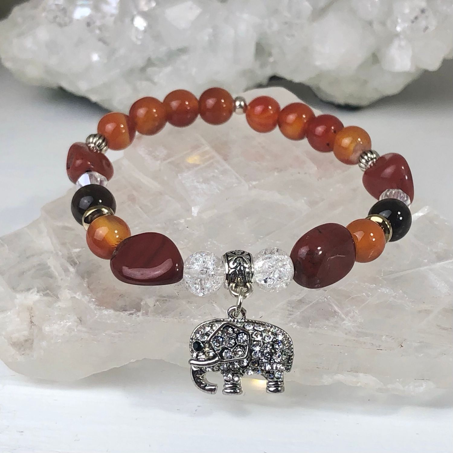 GROUNDING &amp; HARMONY - Crystal Therapy Bracelet – Stretch 7.5”