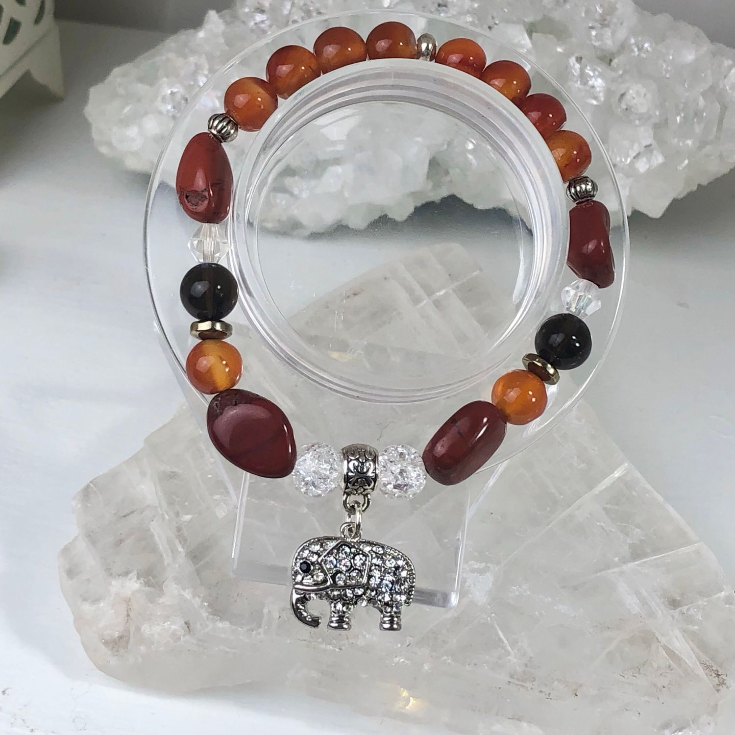 GROUNDING & HARMONY - Crystal Therapy Bracelet – Stretch 7.5” GROUNDING & HARMONY - Crystal Therapy Bracelet – Stretch 7.5”