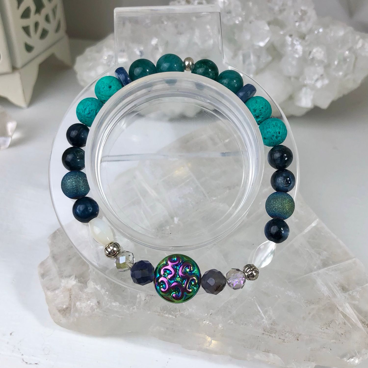 INTUITION &amp; TRANSFORMATION - Crystal Therapy Bracelet – Stretch 7.5”