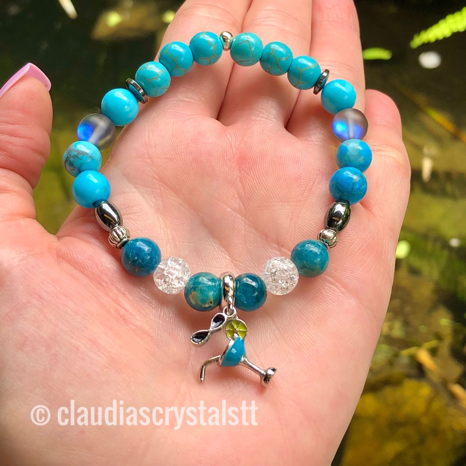 SELF TRUTH &amp; CREATIVITY - Crystal Therapy Bracelet – Stretch 7.5”