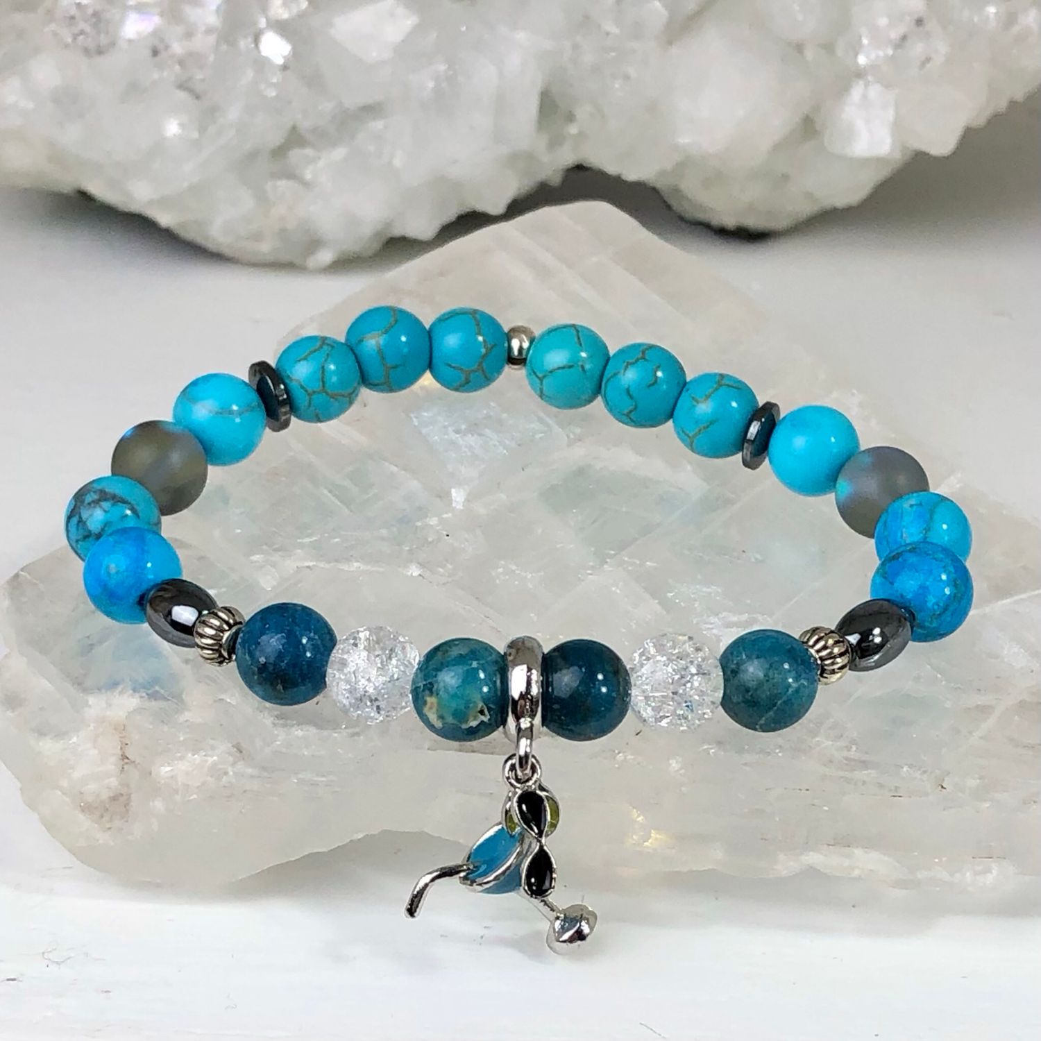 SELF TRUTH &amp; CREATIVITY - Crystal Therapy Bracelet – Stretch 7.5”