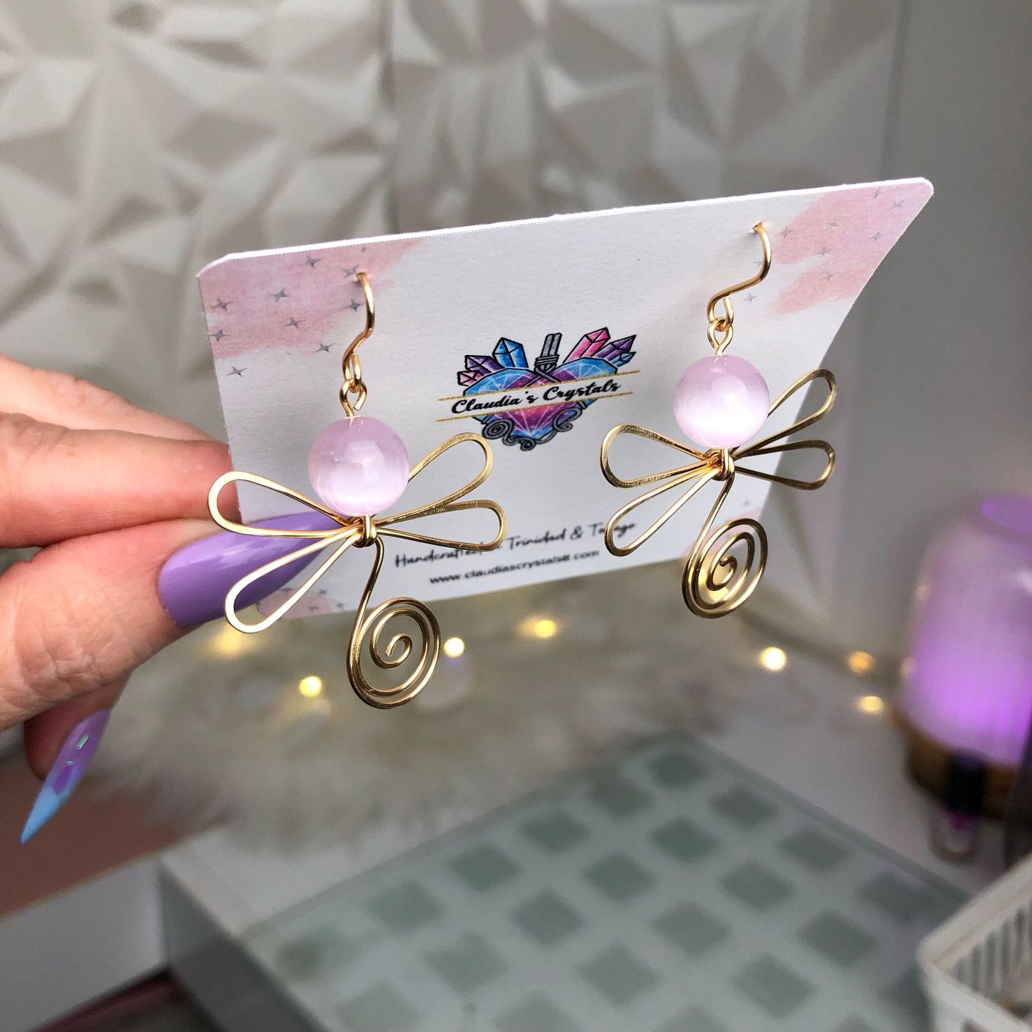 PINK SELENITE - Crystal Therapy Earrings