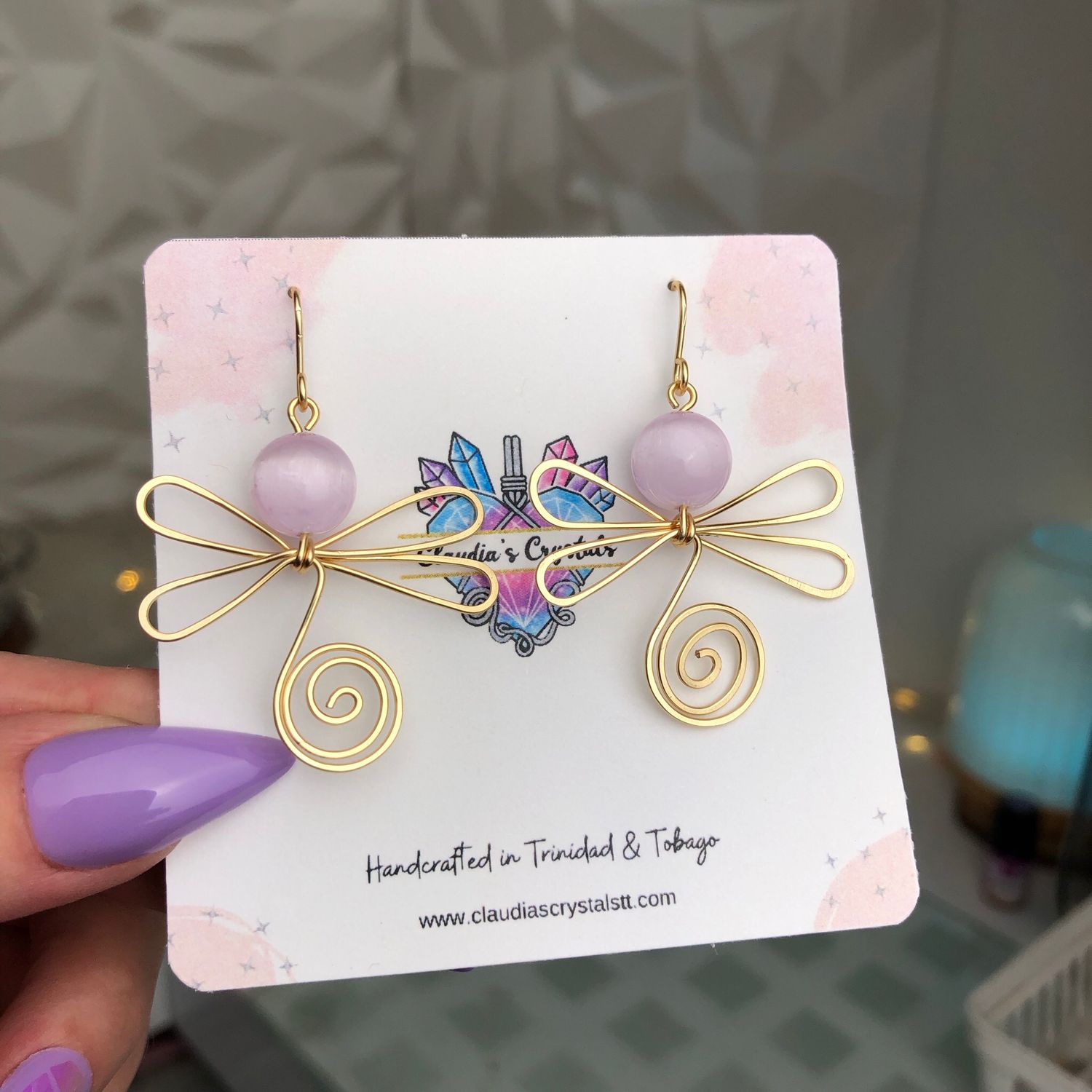 PINK SELENITE - Crystal Therapy Earrings