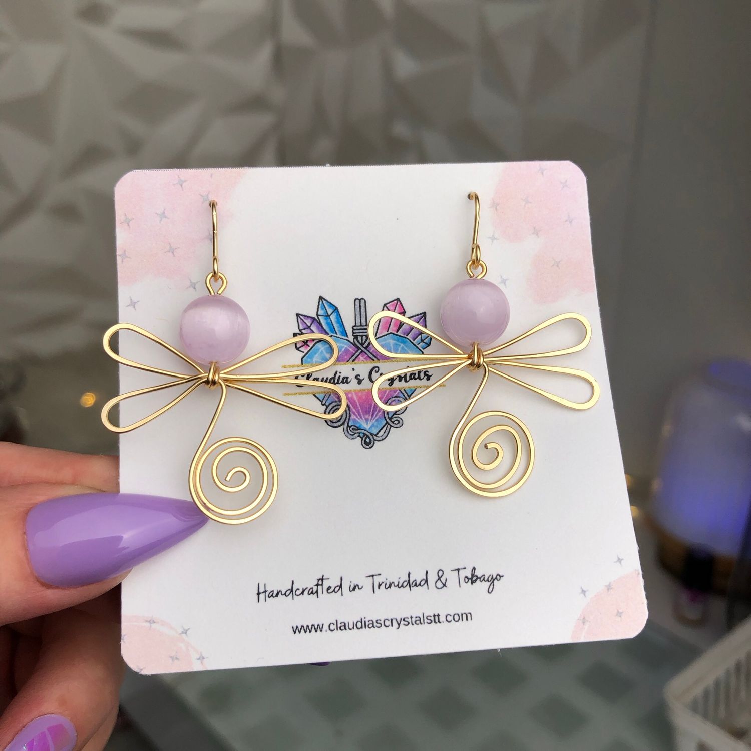 PINK SELENITE - Crystal Therapy Earrings