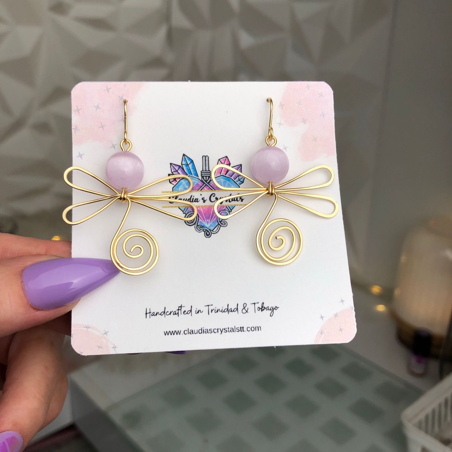 PINK SELENITE - Crystal Therapy Earrings