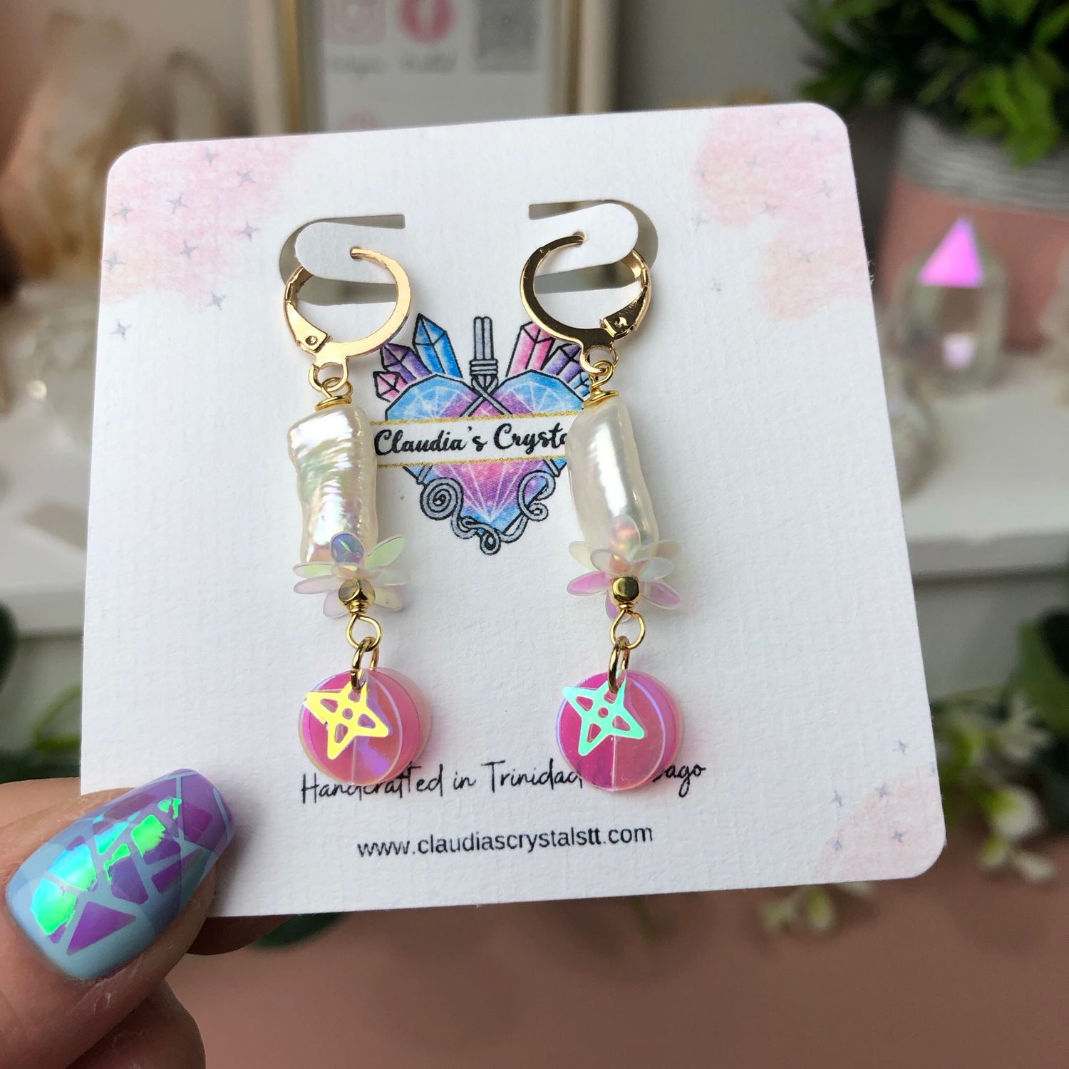 BIWA PEARL - Crystal Therapy Earrings - Gold Plated