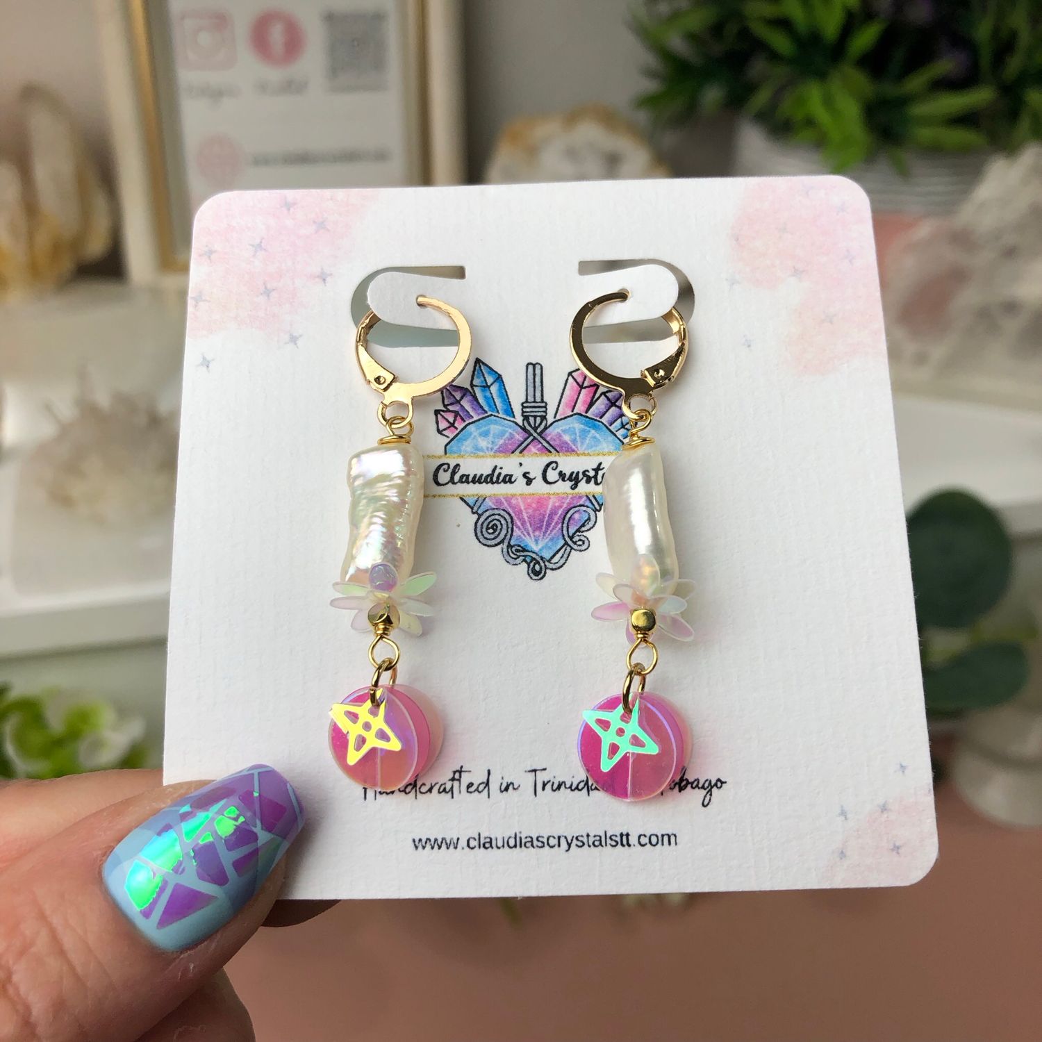 BIWA PEARL - Crystal Therapy Earrings - Gold Plated