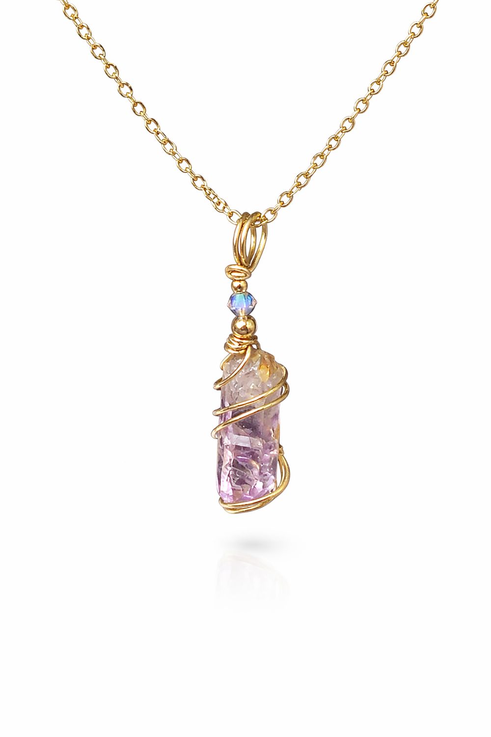 VERA CRUZ AMETHYST POINT - Crystal Therapy Pendant - 14k Gold Filled VERA CRUZ AMETHYST POINT - Crystal Therapy Pendant - 14k Gold Filled