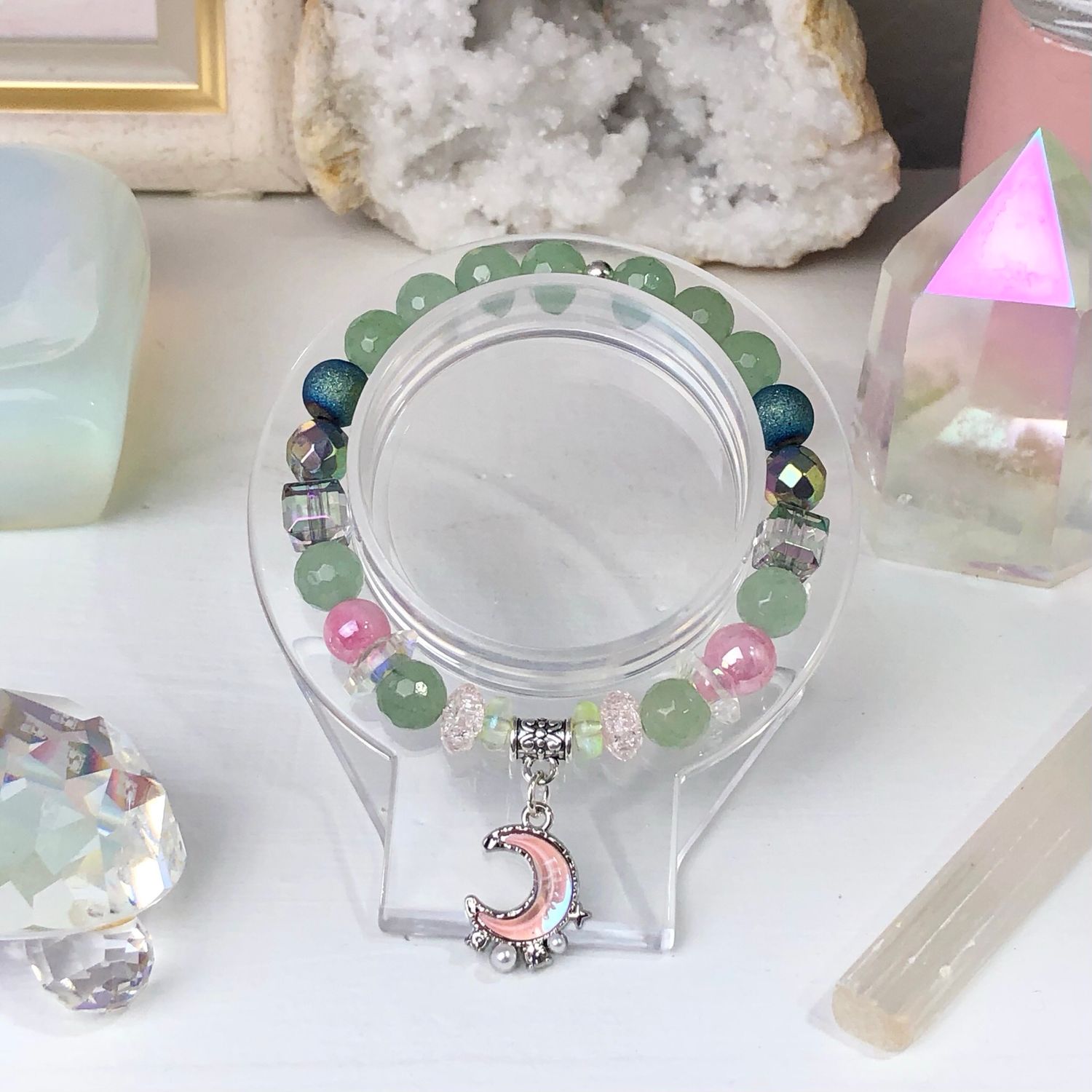 GREEN AVENTURINE - Crystal Therapy Bracelet - Stretch 7.5”