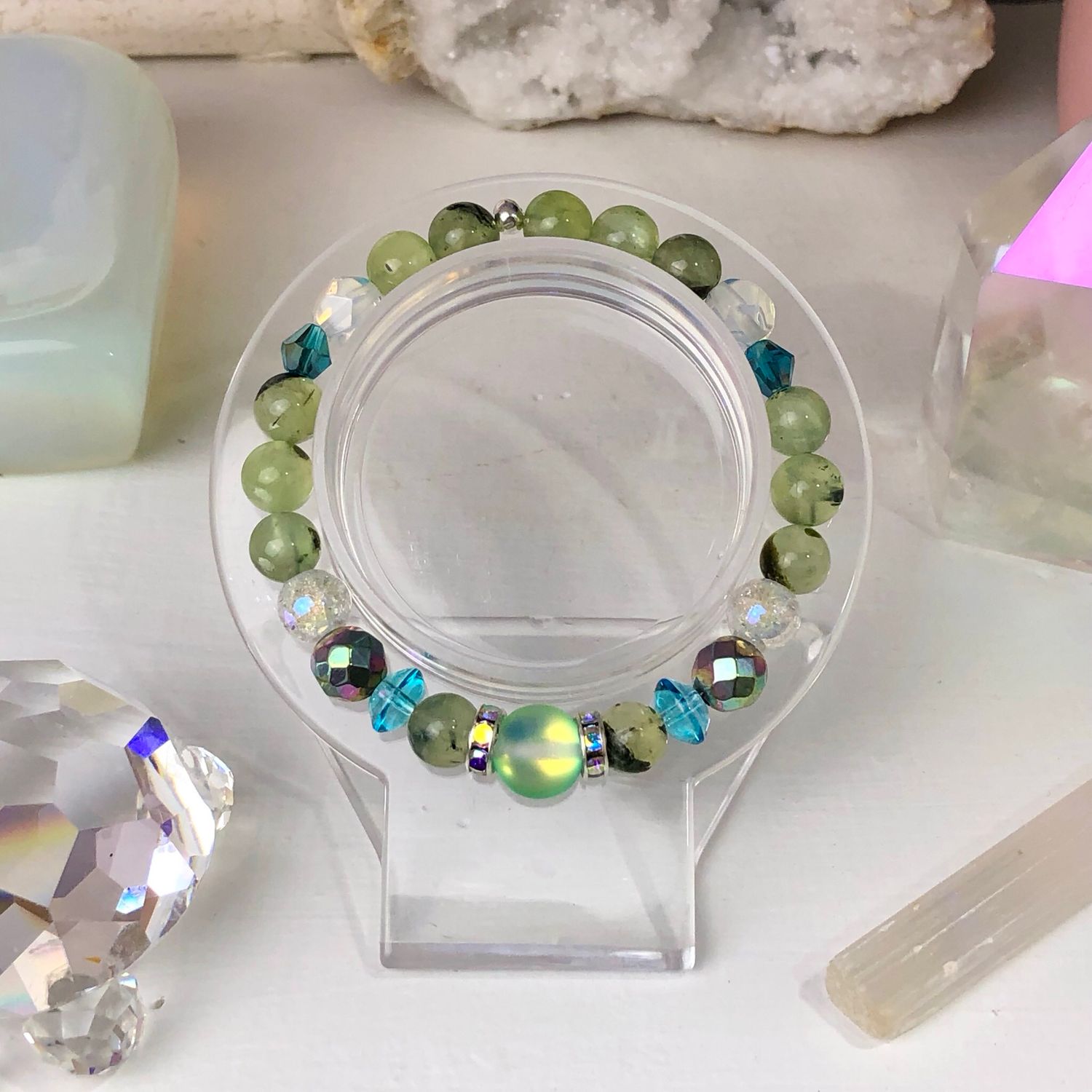 PREHNITE - Crystal Therapy Bracelet - 7.5”
