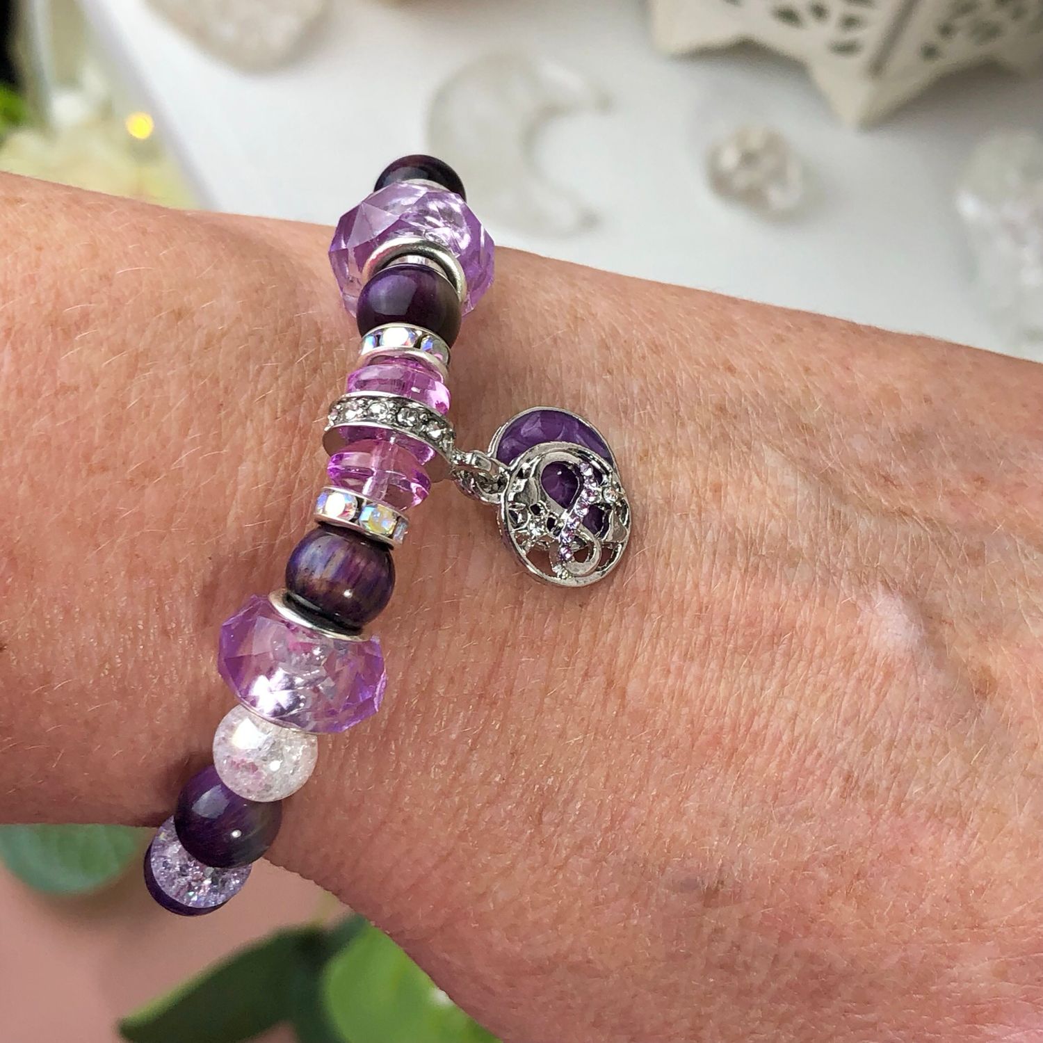 GALAXY TIGERS EYE (Dyed) - Crystal Therapy Bracelet - Stretch 7.5”