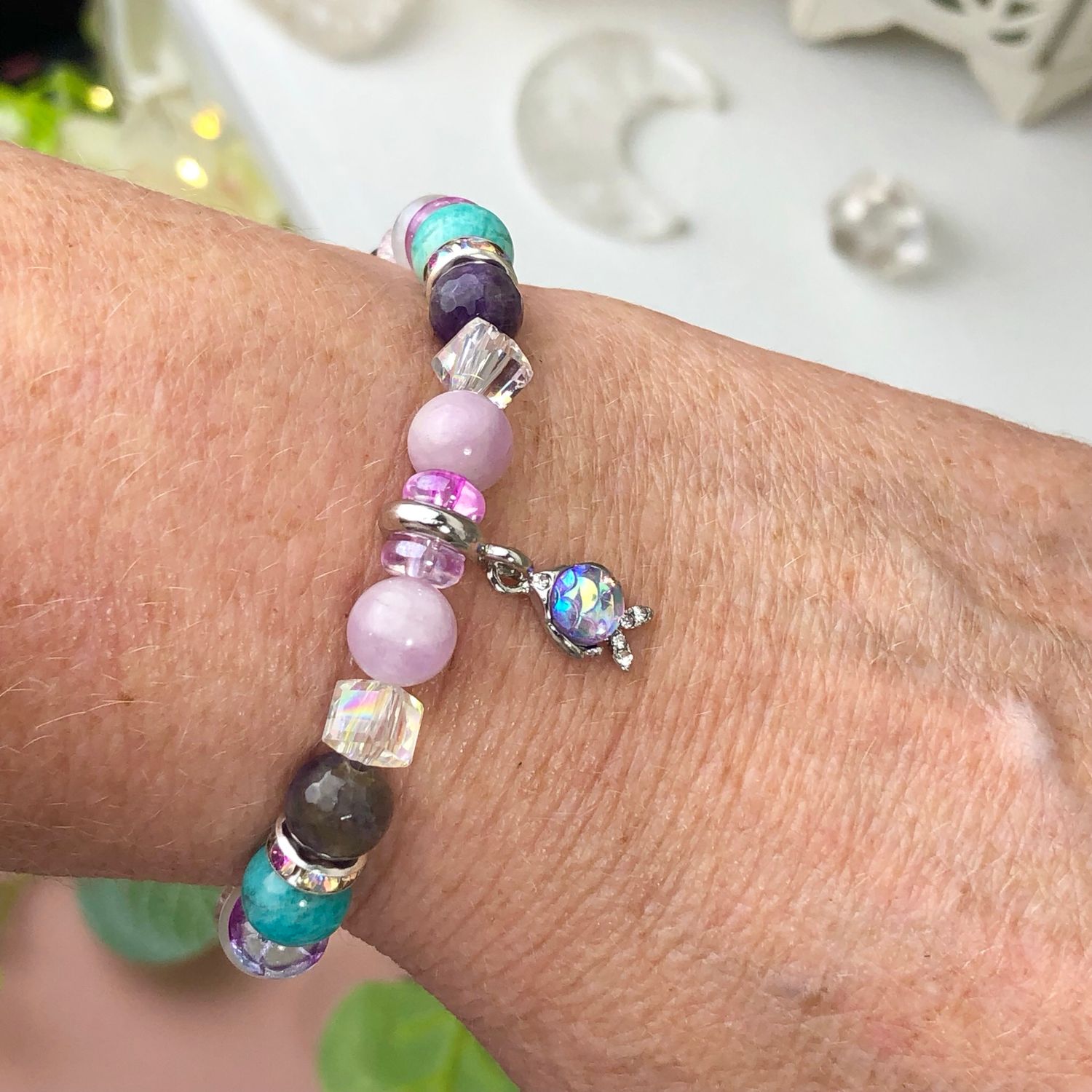 EMOTIONAL HEALING - Crystal Therapy Bracelet - Stretch 7.5”