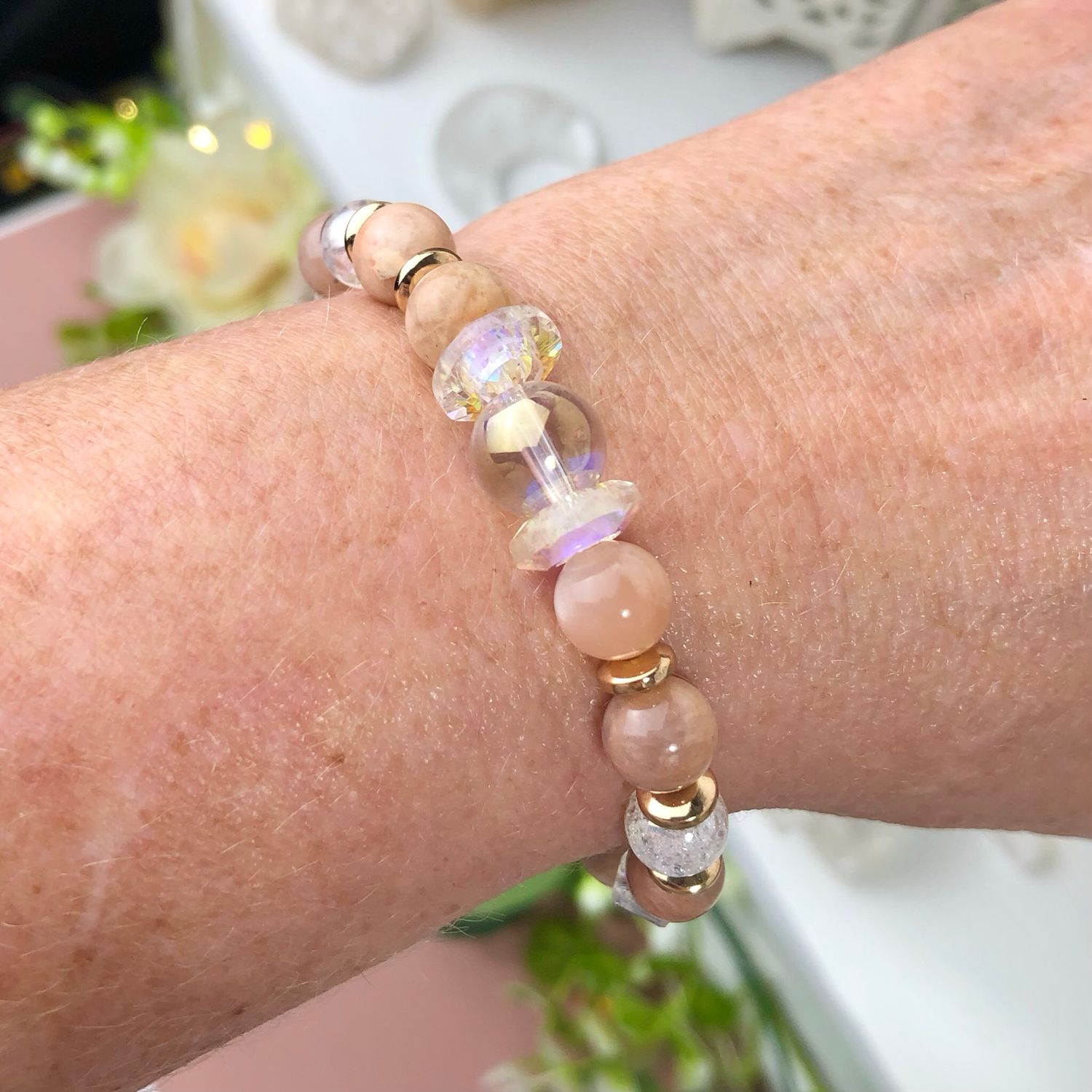 SUNSTONE - Crystal Therapy Bracelet - 7.5”