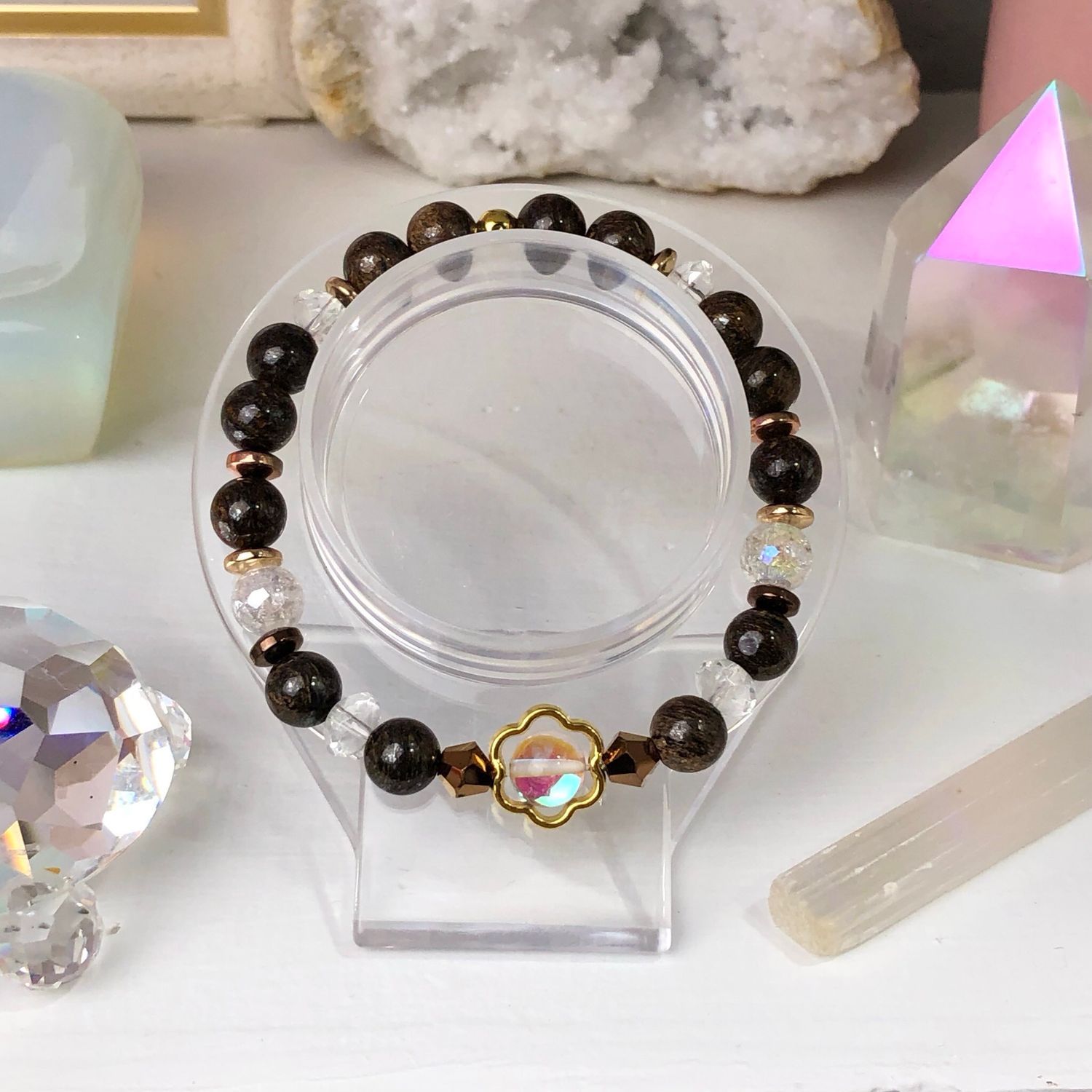 BRONZITE - Crystal Therapy Bracelet - Stretch 7.5”