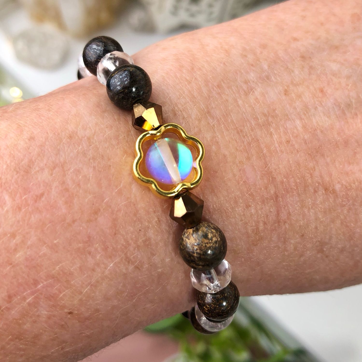 BRONZITE - Crystal Therapy Bracelet - Stretch 7.5”