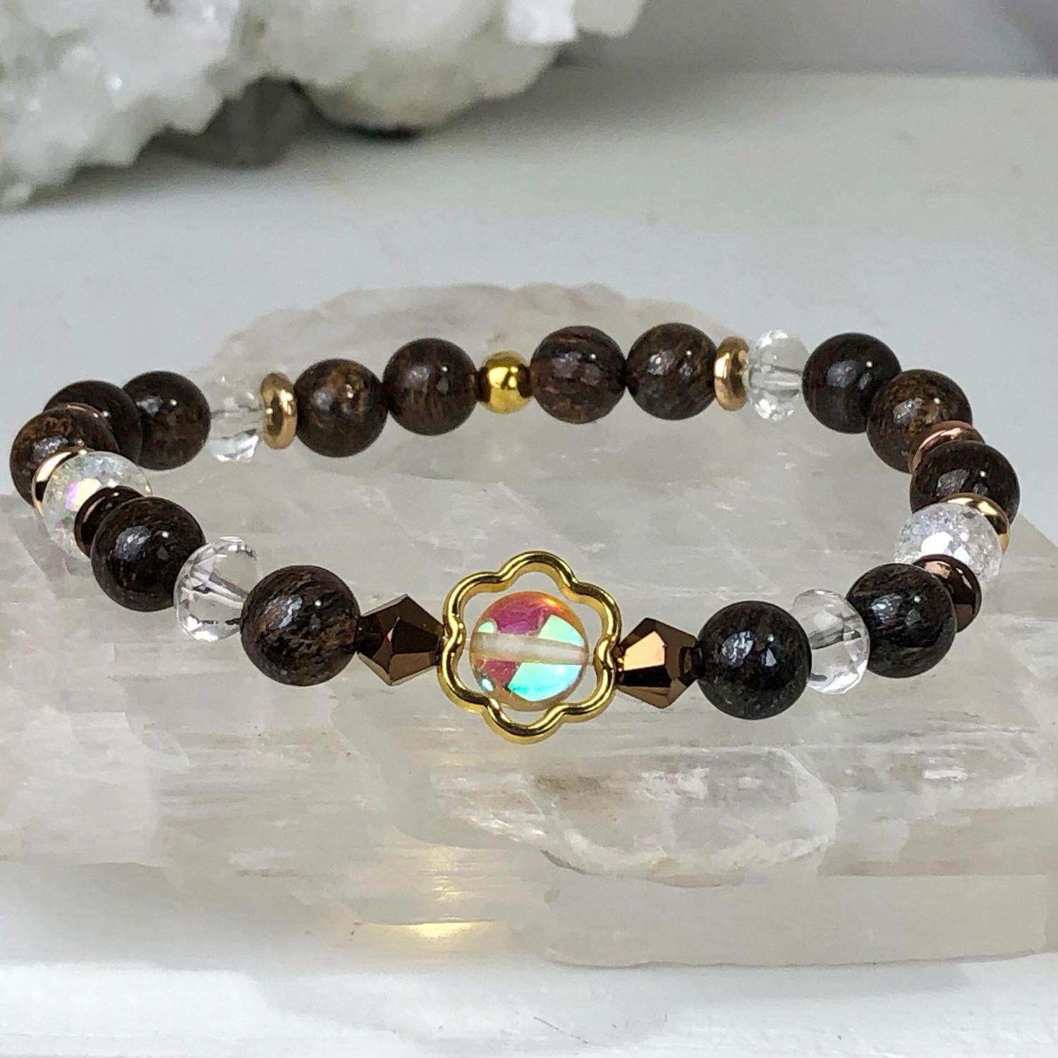 BRONZITE - Crystal Therapy Bracelet - Stretch 7.5”