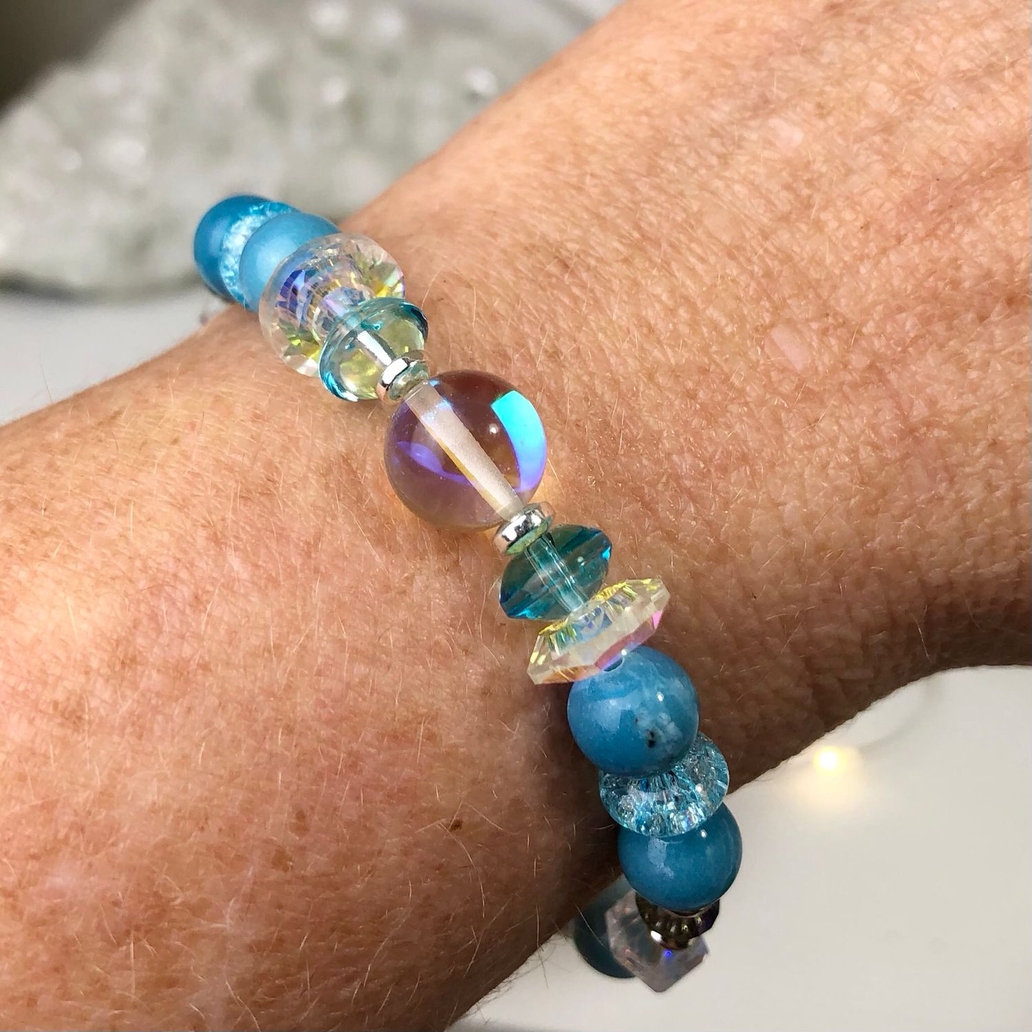 LARIMAR - Crystal Therapy Bracelet - Stretch 7.5”