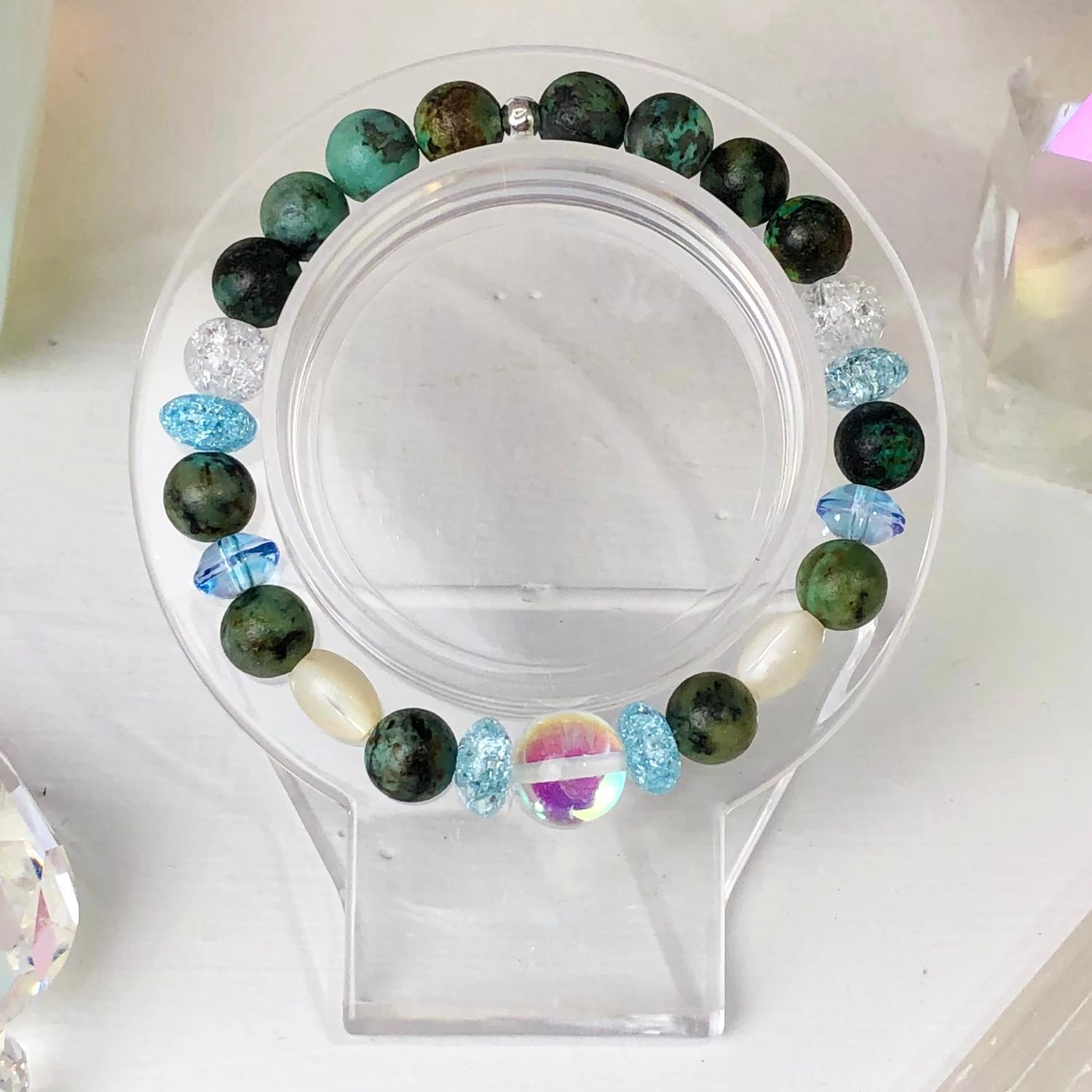 AFRICAN TURQUOISE - Crystal Therapy Bracelet - Stretch 7.5”