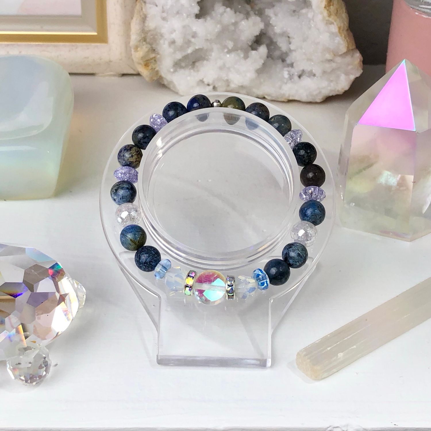 DUMORTIERITE - Crystal Therapy Bracelet - Stretch 7.5”