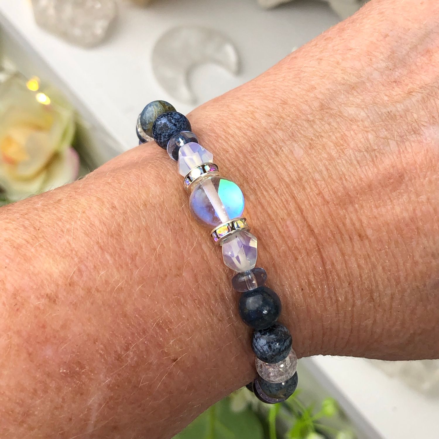 DUMORTIERITE - Crystal Therapy Bracelet - Stretch 7.5”