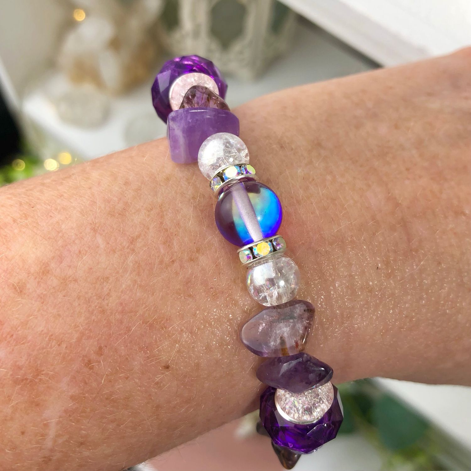SUPER SEVEN MELODY - Crystal Therapy Bracelet - Stretch 7.5”