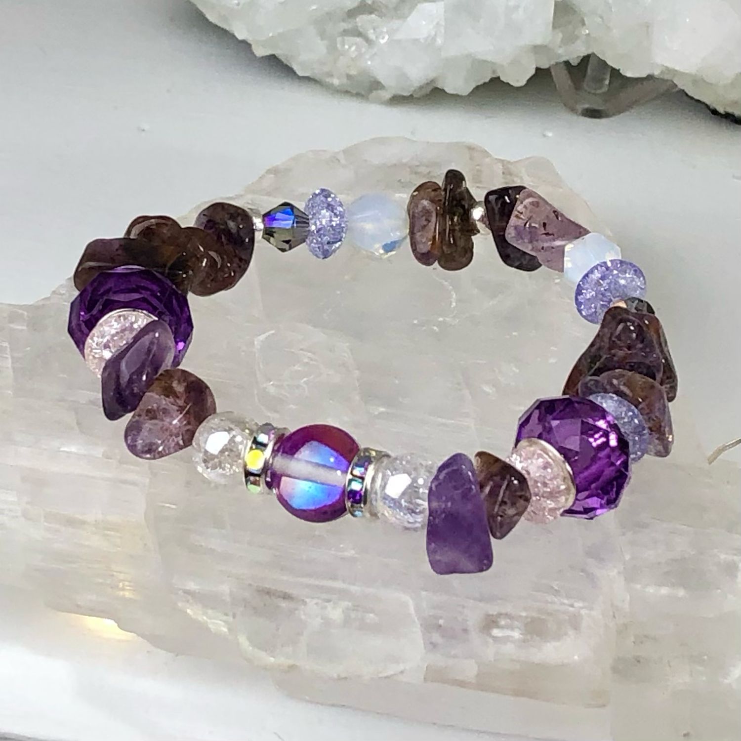 SUPER SEVEN MELODY - Crystal Therapy Bracelet - Stretch 7.5”
