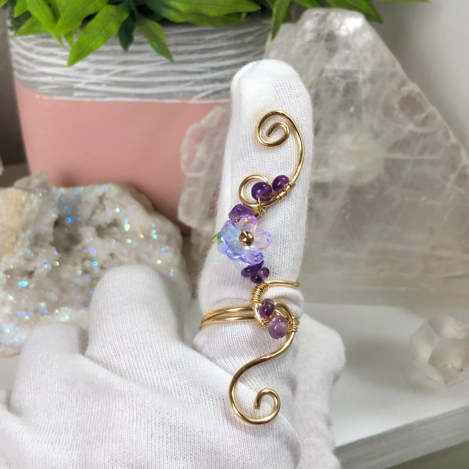 AMETHYST - Adjustable Ring