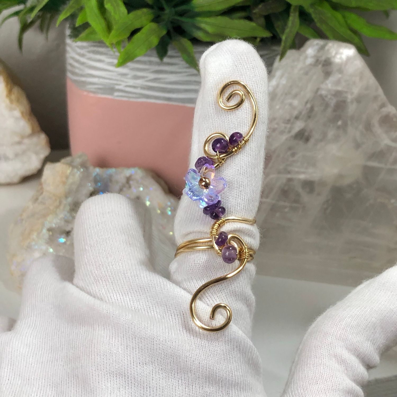 AMETHYST - Adjustable Ring