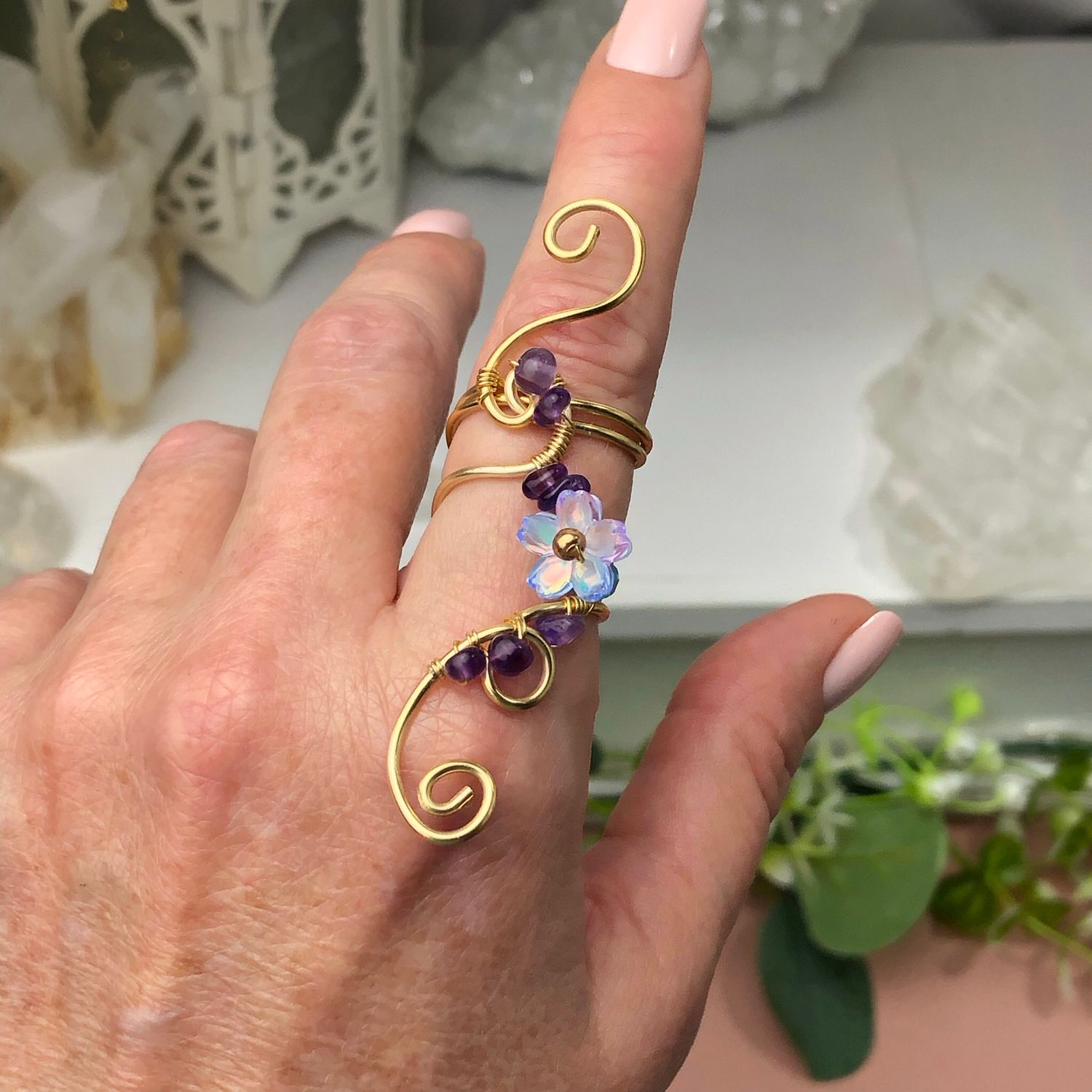 AMETHYST - Adjustable Ring