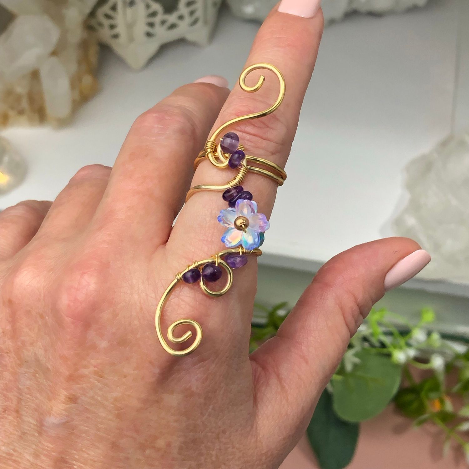 AMETHYST - Adjustable Ring