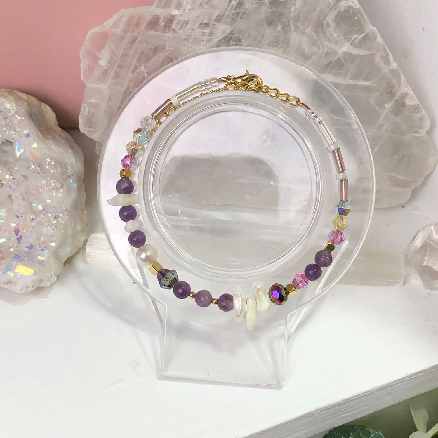 LEPIDOLITE - Dainty Bangle