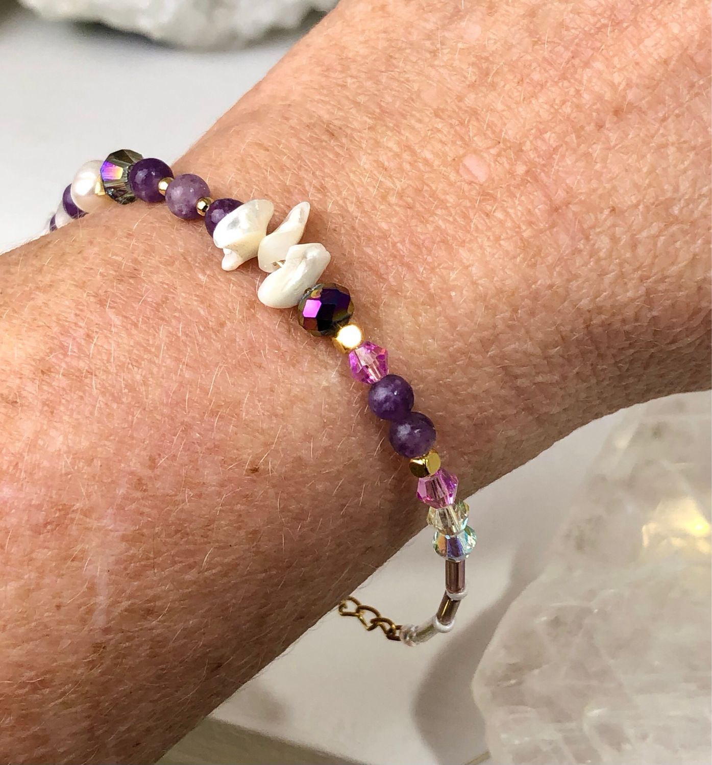 LEPIDOLITE - Dainty Bangle