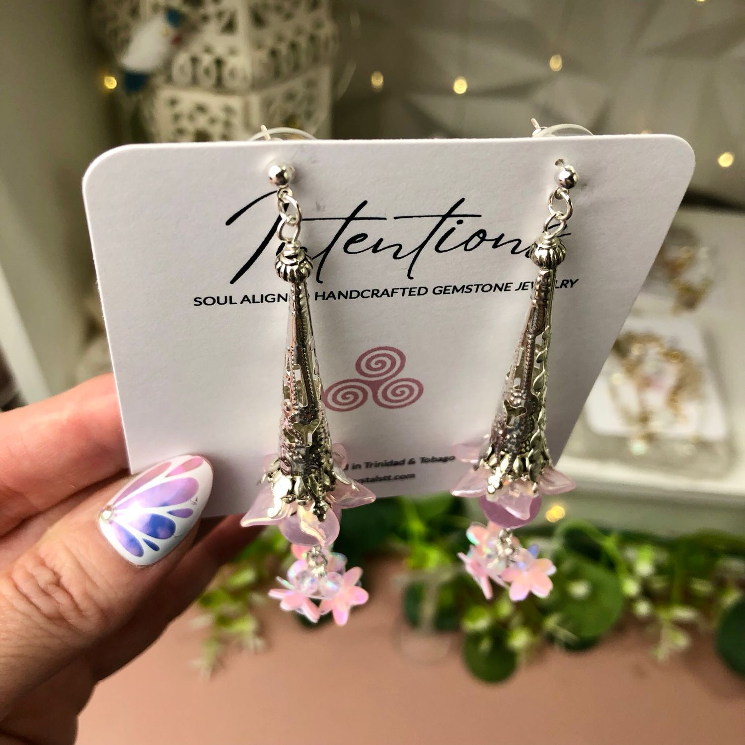 Selenite Earrings - Silver Plated