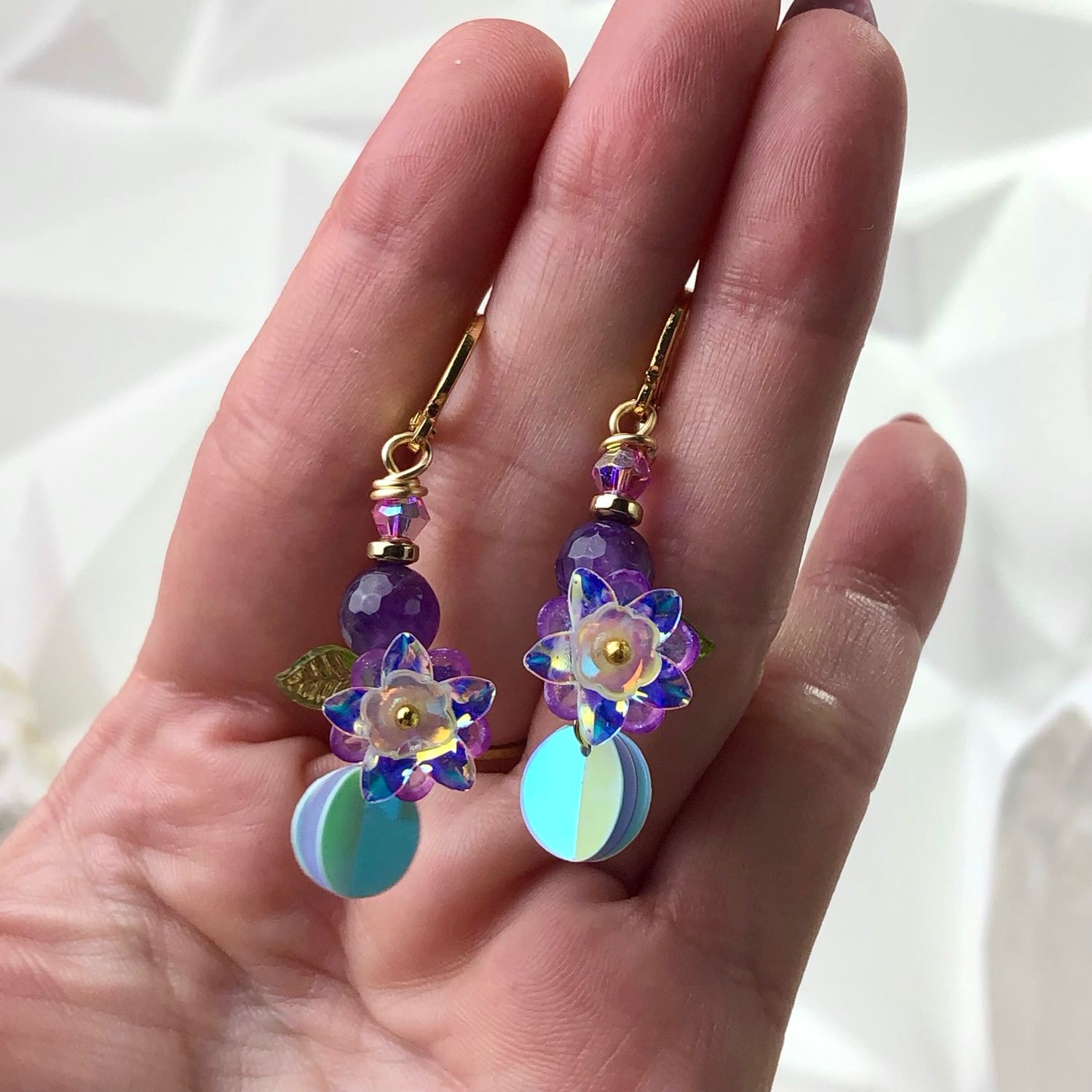 Amethyst Earrings - Blossoms Collection