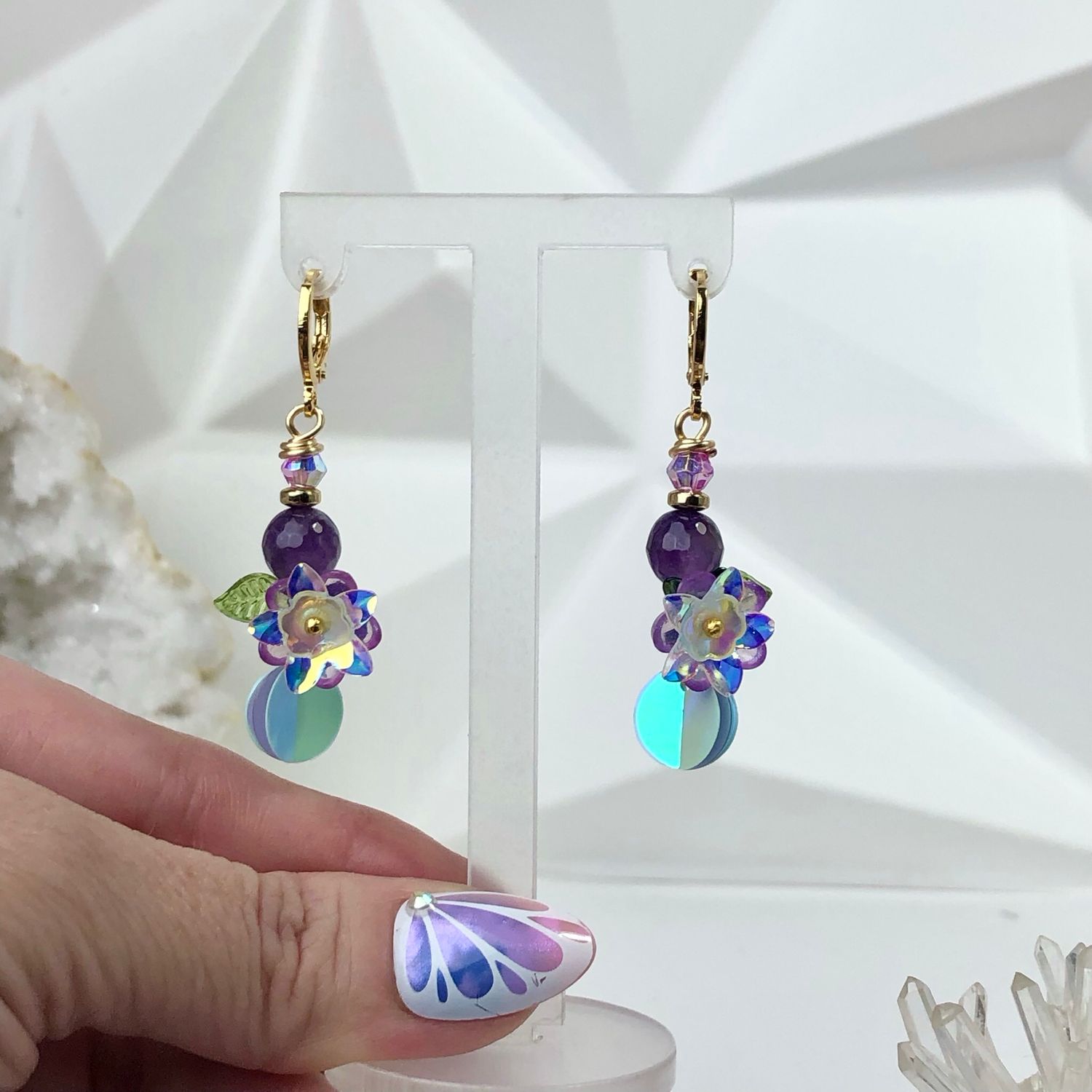 Amethyst Earrings - Blossoms Collection