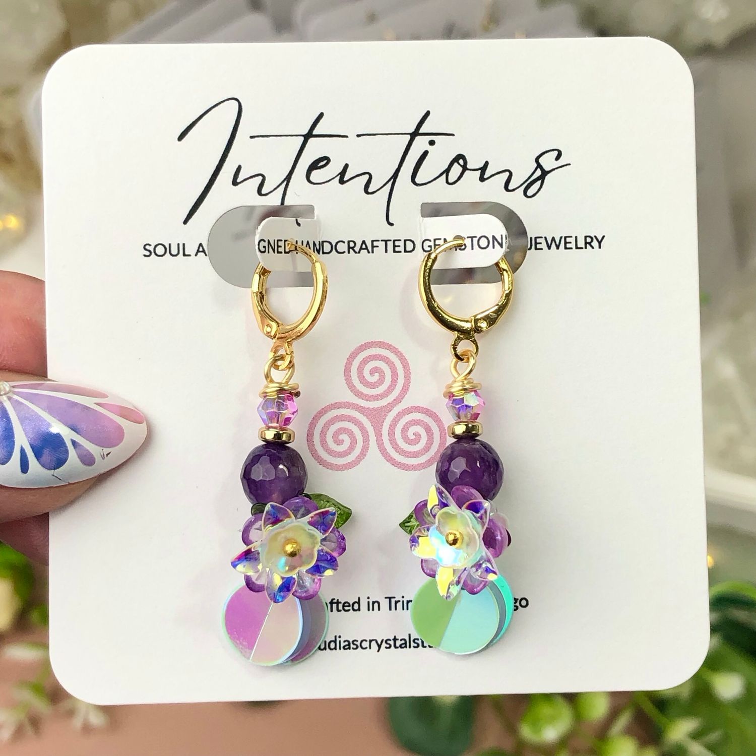 Amethyst Earrings - Blossoms Collection