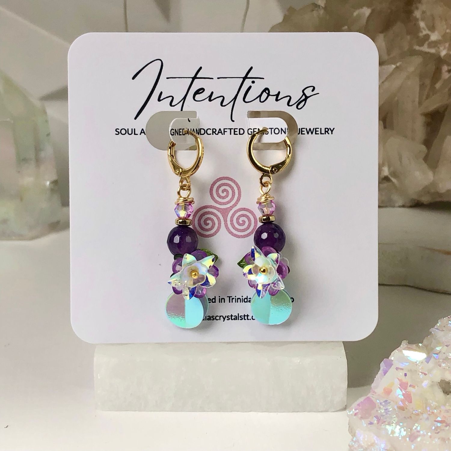 Amethyst Earrings - Blossoms Collection