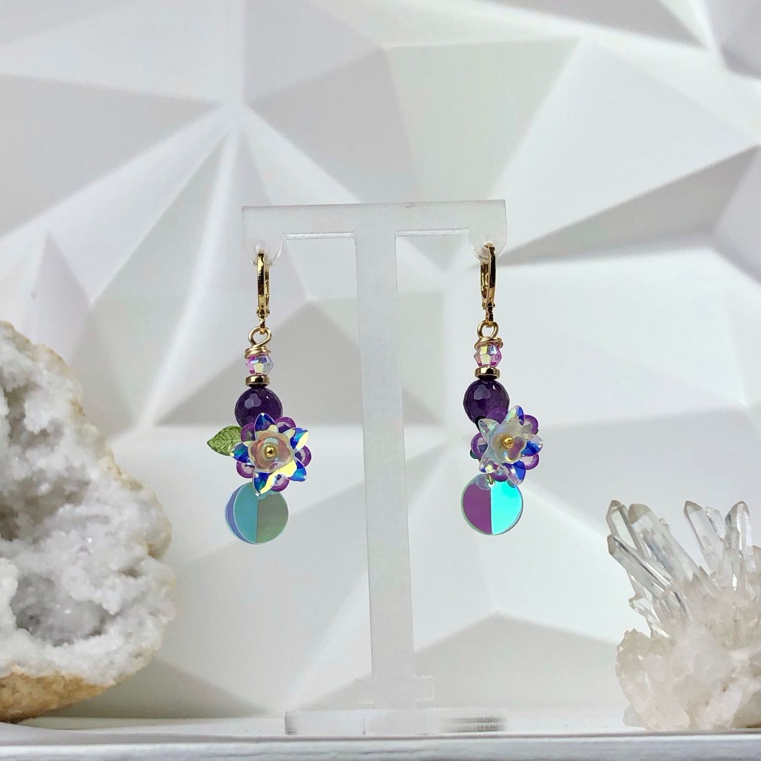 Amethyst Earrings - Blossoms Collection