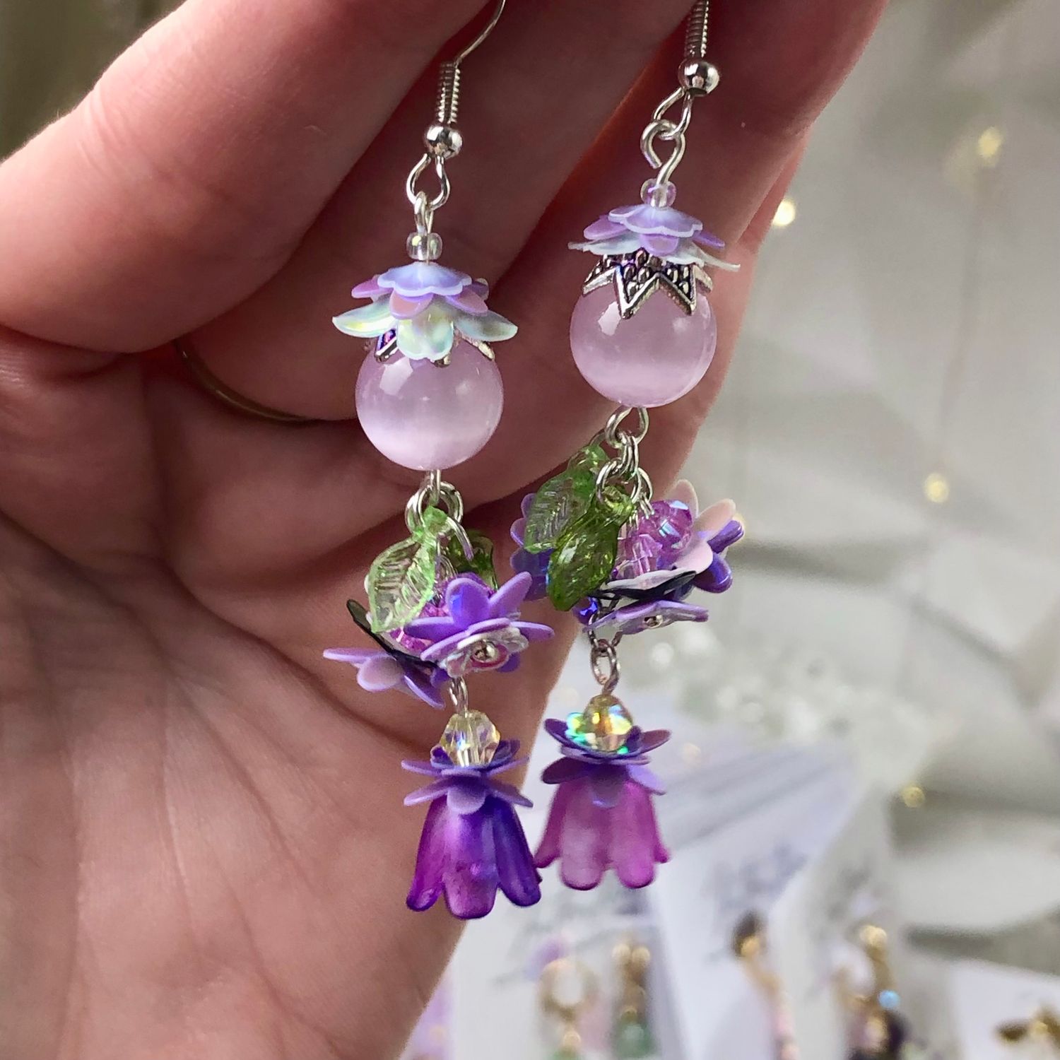 Selenite Earrings - Blossoms Collection