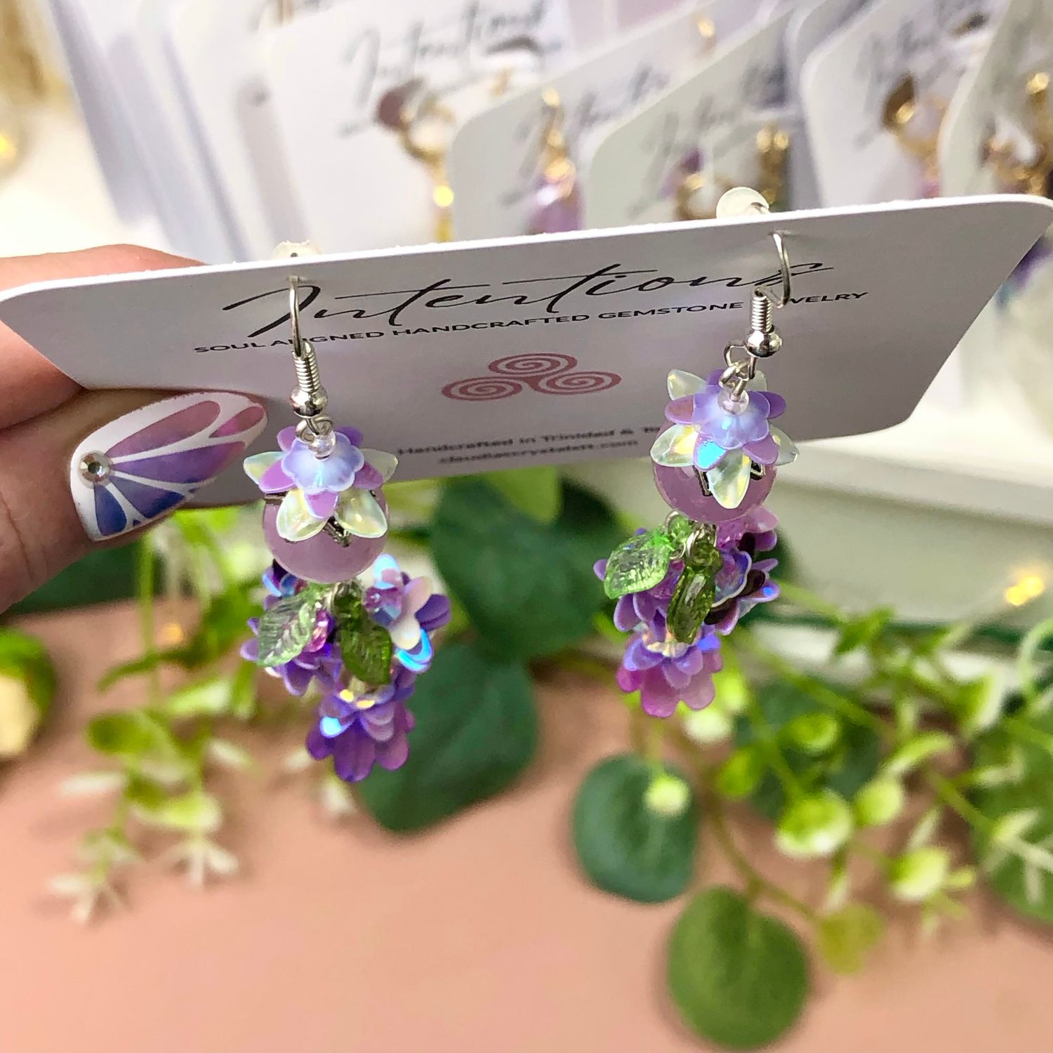 Selenite Earrings - Blossoms Collection