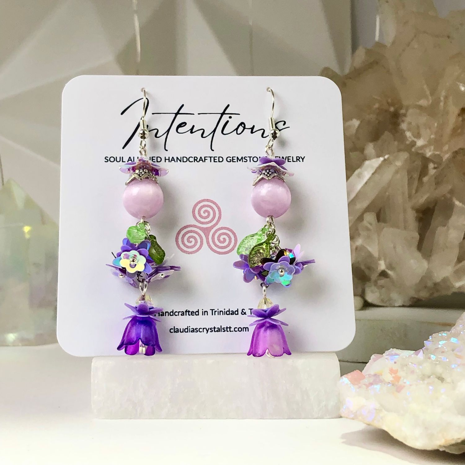 Selenite Earrings - Blossoms Collection