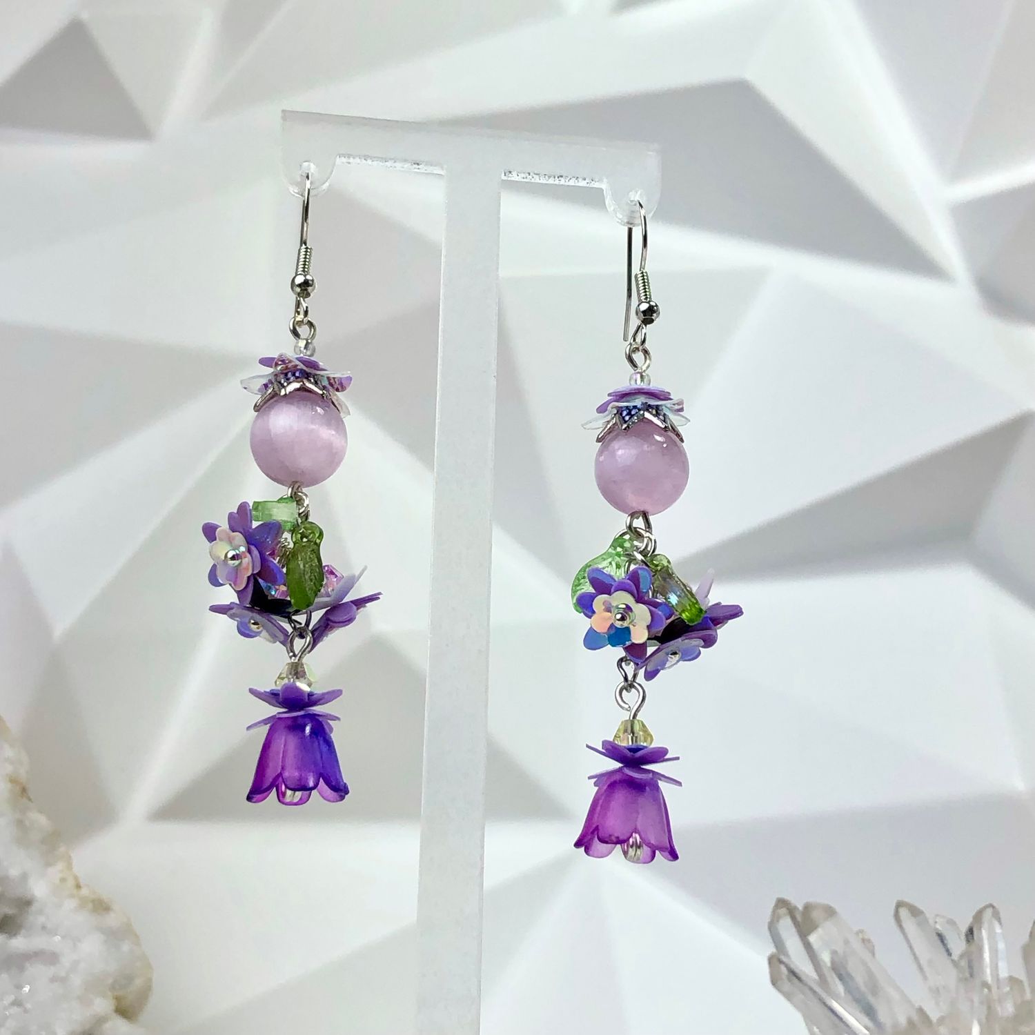 Selenite Earrings - Blossoms Collection