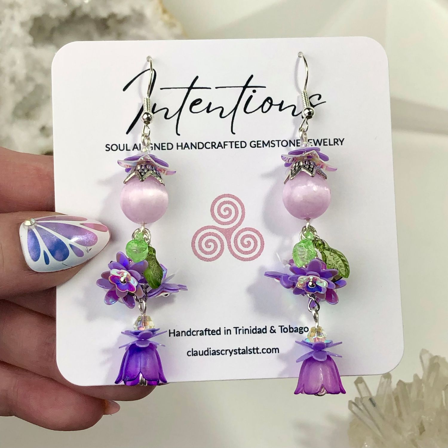 Selenite Earrings - Blossoms Collection
