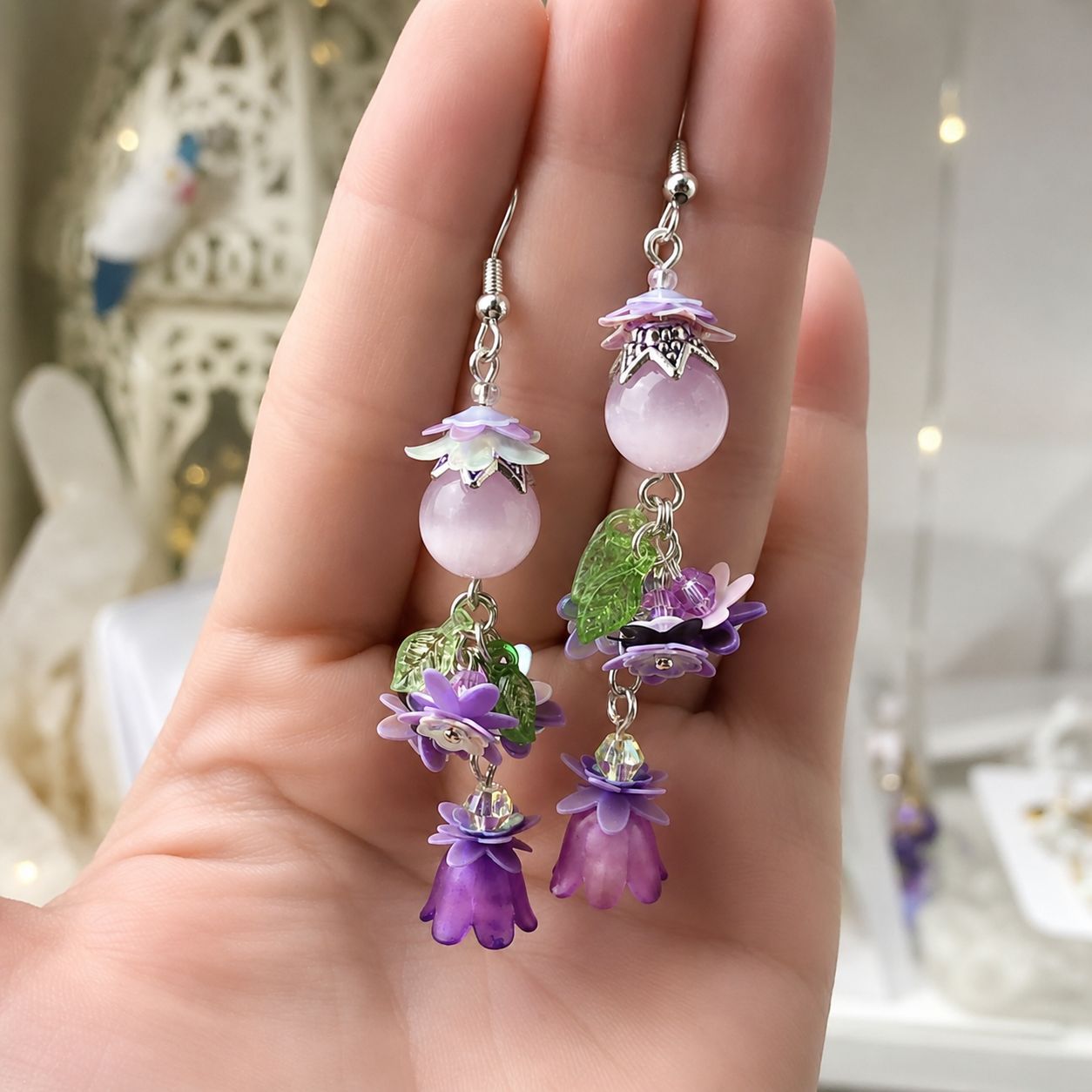 Selenite Earrings - Blossoms Collection
