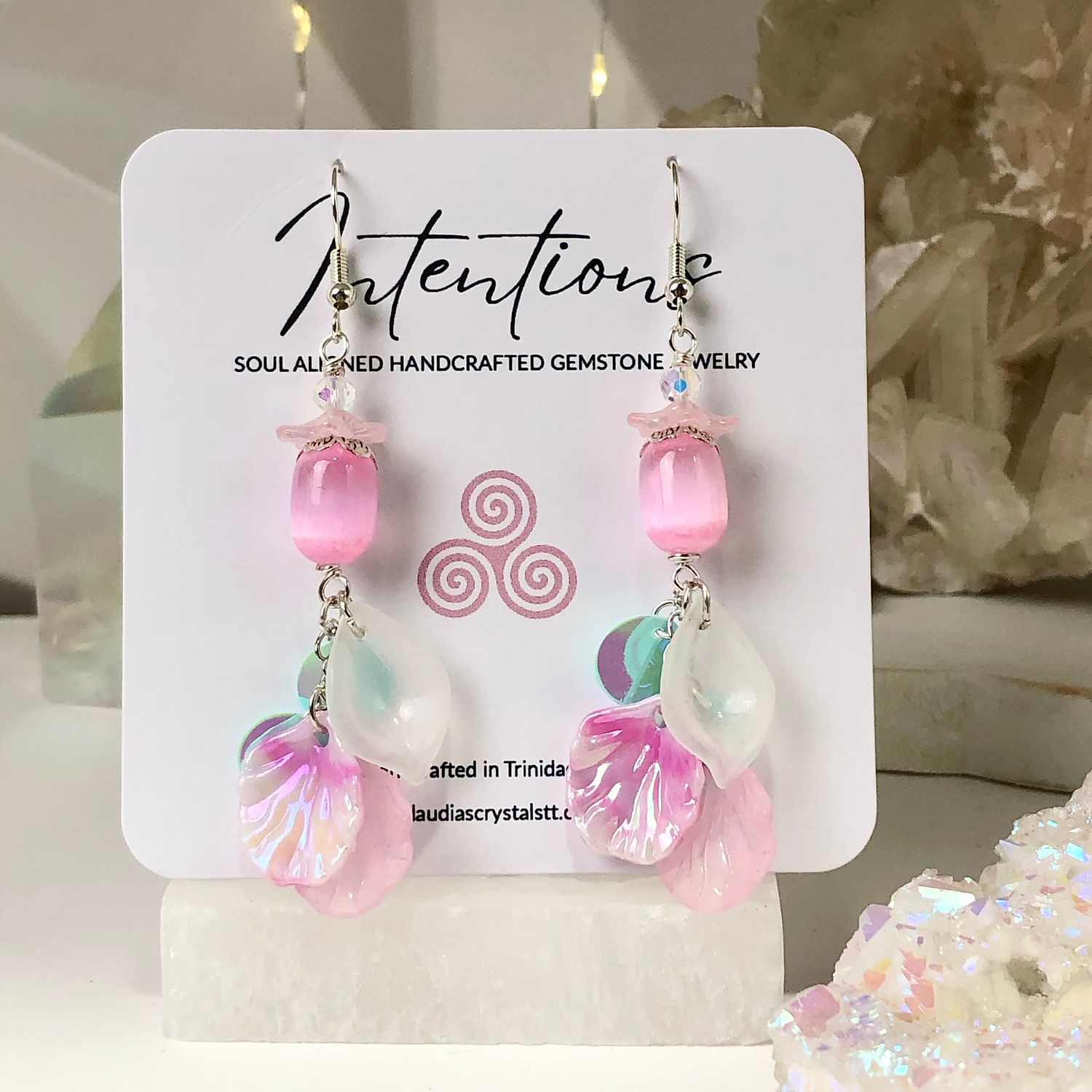 Selenite Earrings - Blossoms Collection