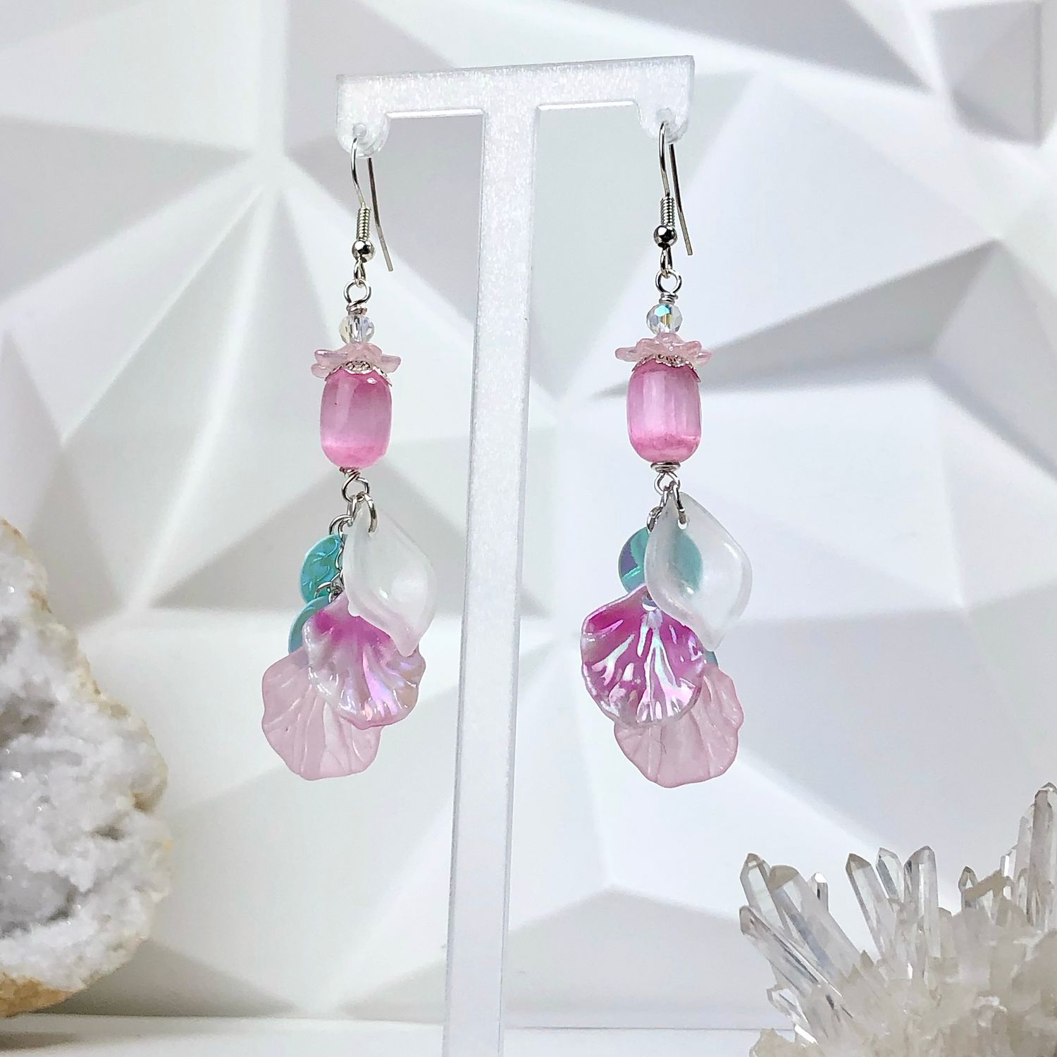 Selenite Earrings - Blossoms Collection