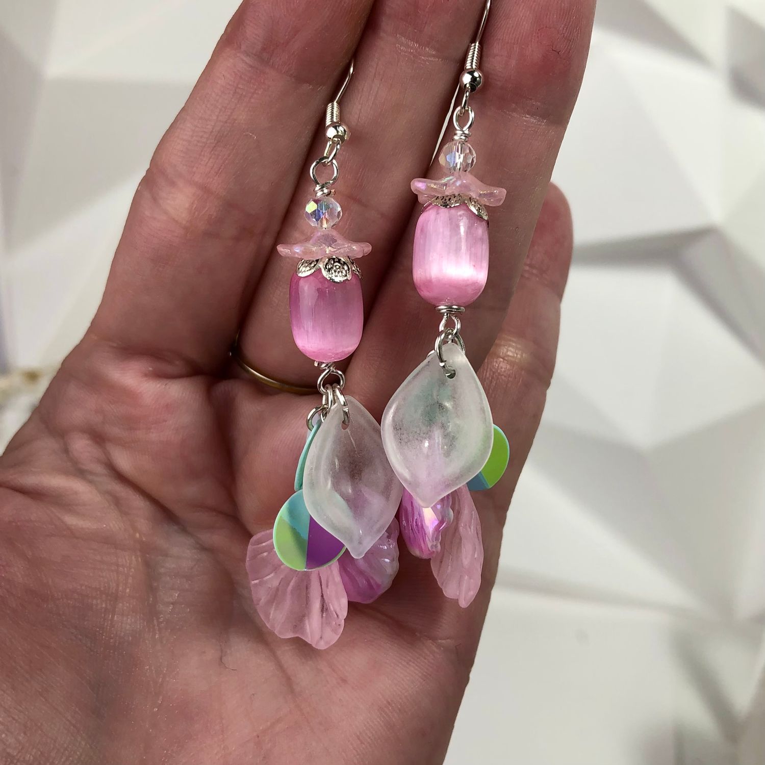 Selenite Earrings - Blossoms Collection