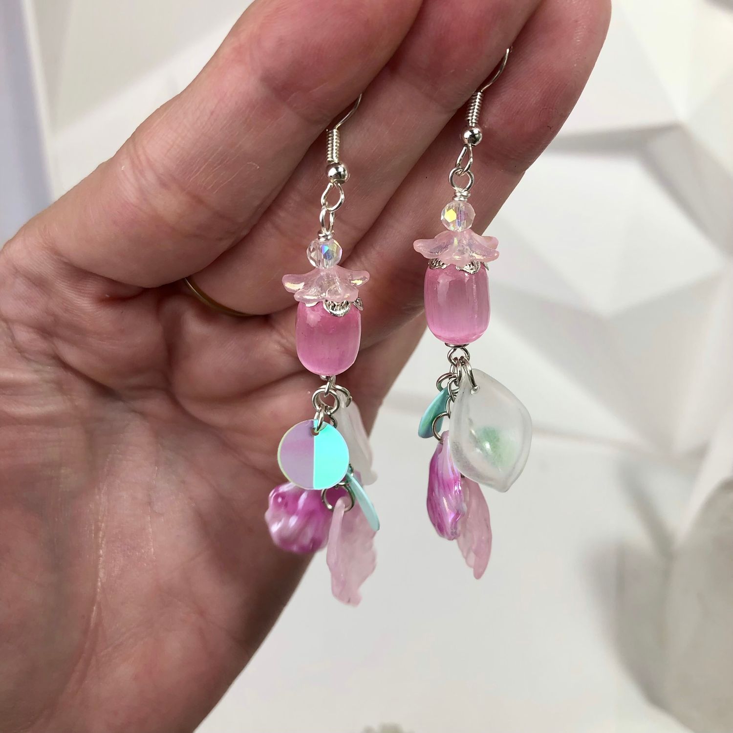 Selenite Earrings - Blossoms Collection