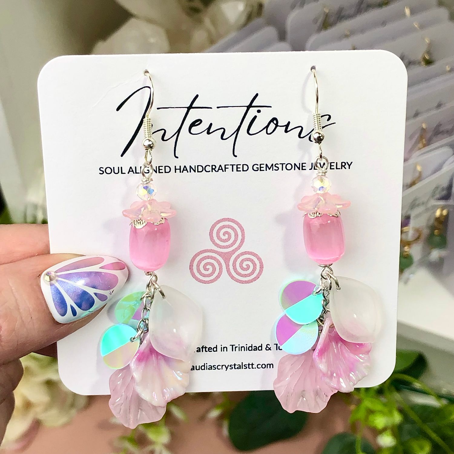 Selenite Earrings - Blossoms Collection