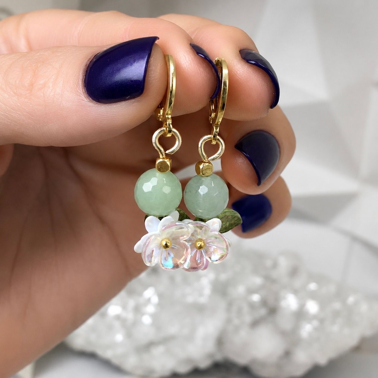 GREEN AVENTURINE - Crystal Therapy Earrings
